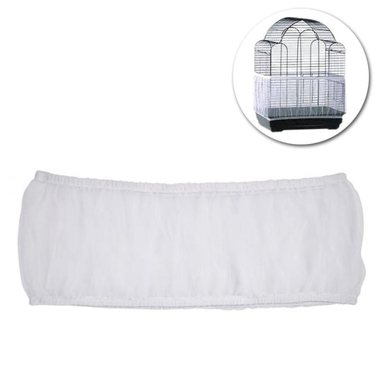 Bird Cage Cover Catcher Net Mesh Guard Birdcage Skirt Adjustable Nylon Liner Accessories Covers Animals & Pet Supplies > Pet Supplies > Bird Supplies > Bird Cage Accessories FRCOLOR L Bianco 