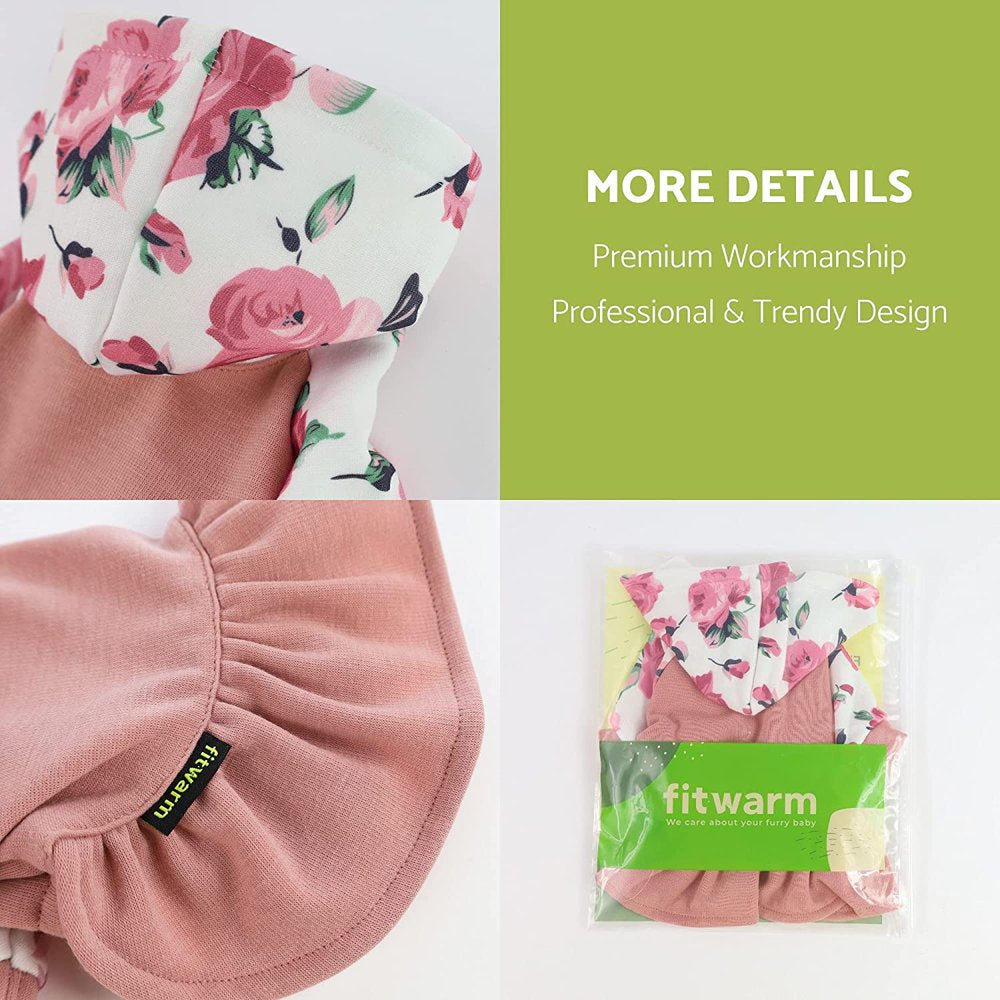 Fitwarm Lightweight Faux Woolen Plaid Dog Dresses Sweatshirts Bowknot Pet Winter Clothes One-Piece Breathable Skirt Girl Doggie Dress Cat Outfits Apparel XXS Animals & Pet Supplies > Pet Supplies > Cat Supplies > Cat Apparel Fitwarm   