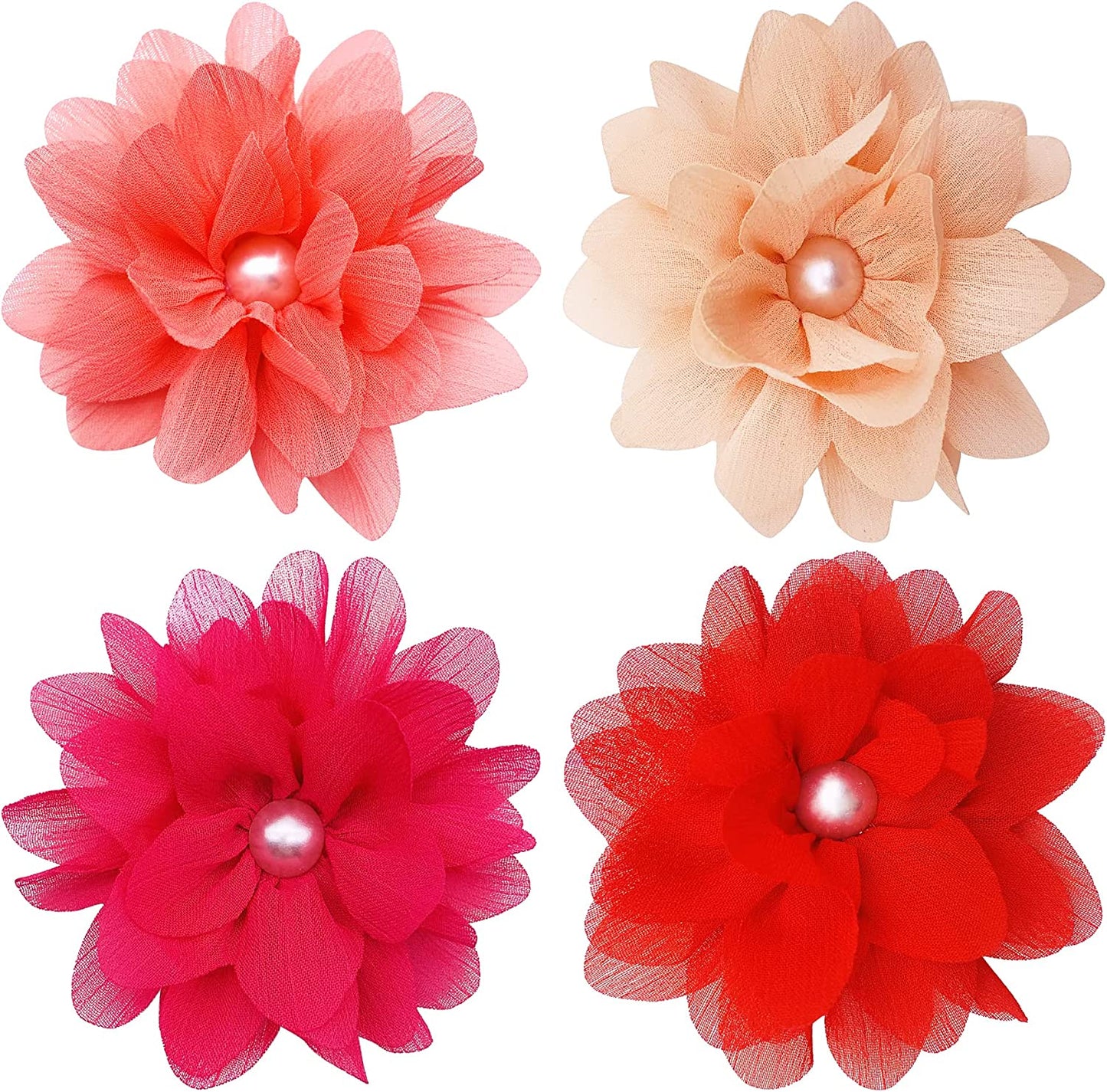 PET SHOW 4Pcs Dog Flowers Collar Charms Slides Attachment Accessories for Small Medium Large Dogs Cat Puppy Bows Grooming Supplies Animals & Pet Supplies > Pet Supplies > Dog Supplies > Dog Apparel Bysitshow A 3"  