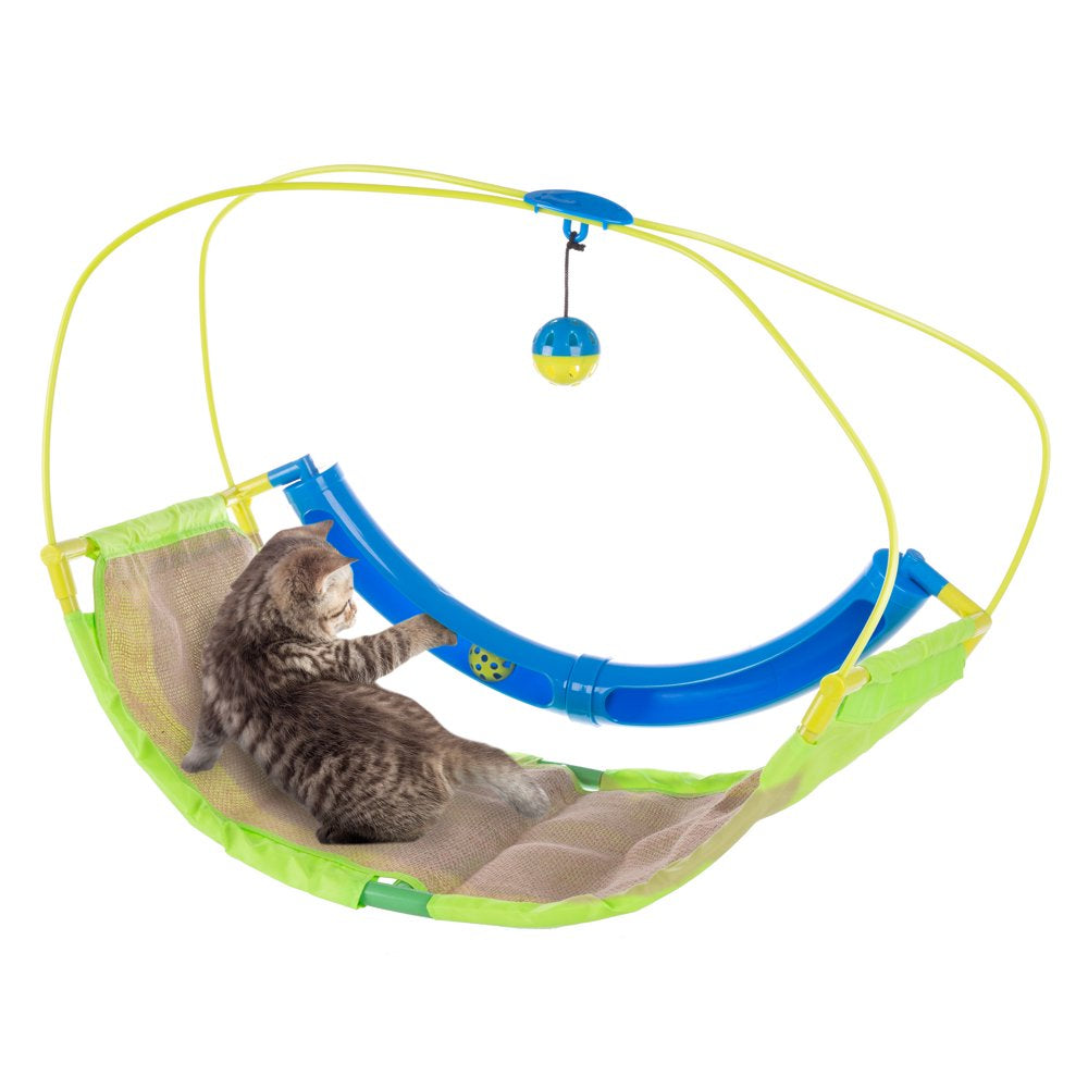 Petmaker Interactive Cat Toy Activity Mat with Sisal Scratching Area, Hanging Toy & Rolling Ball Animals & Pet Supplies > Pet Supplies > Cat Supplies > Cat Toys Trademark Global LLC   