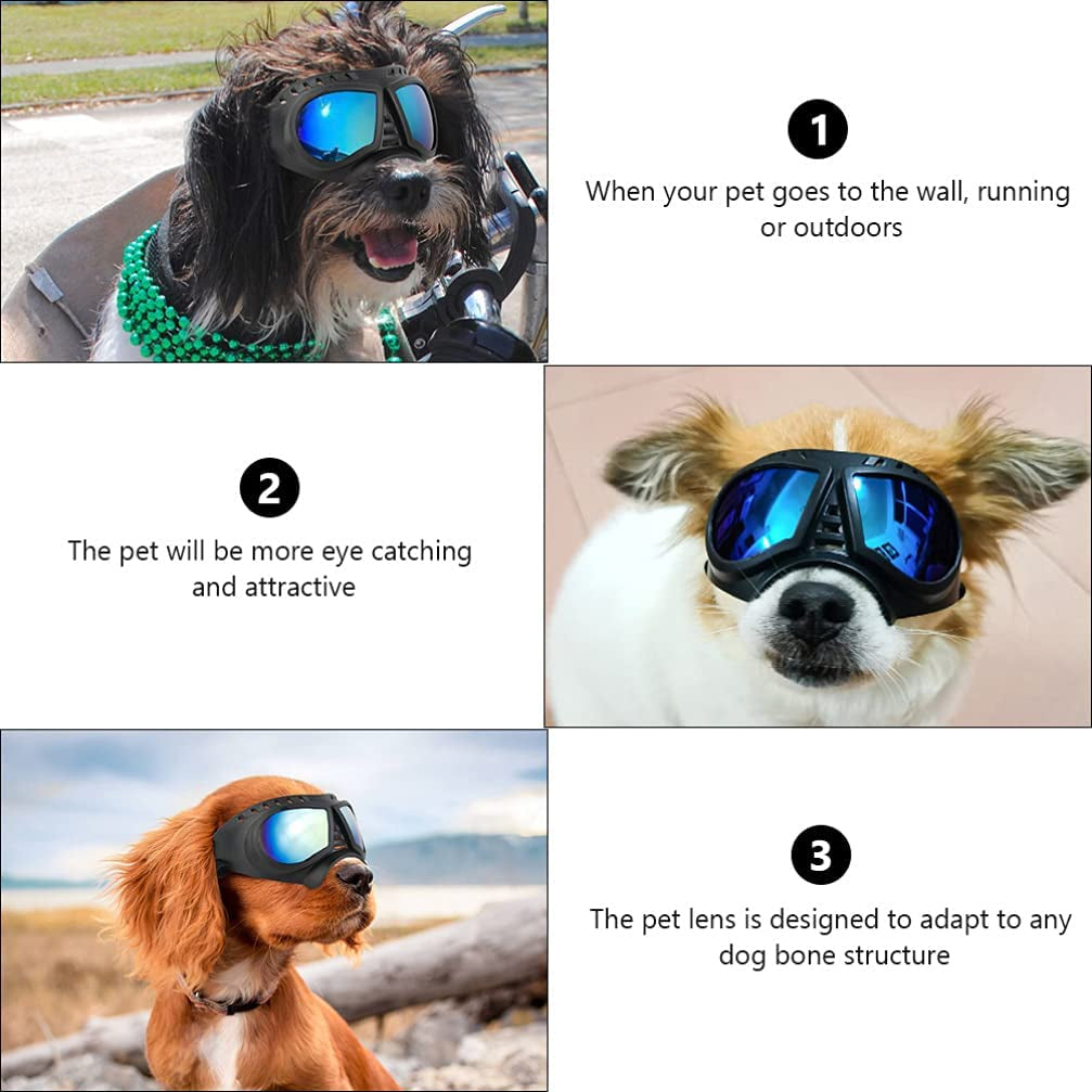 Balacoo Dog Goggles Eye Wear Protection Waterproof Pet Sunglasses for Dogs Cats Animals & Pet Supplies > Pet Supplies > Dog Supplies > Dog Apparel Balacoo   