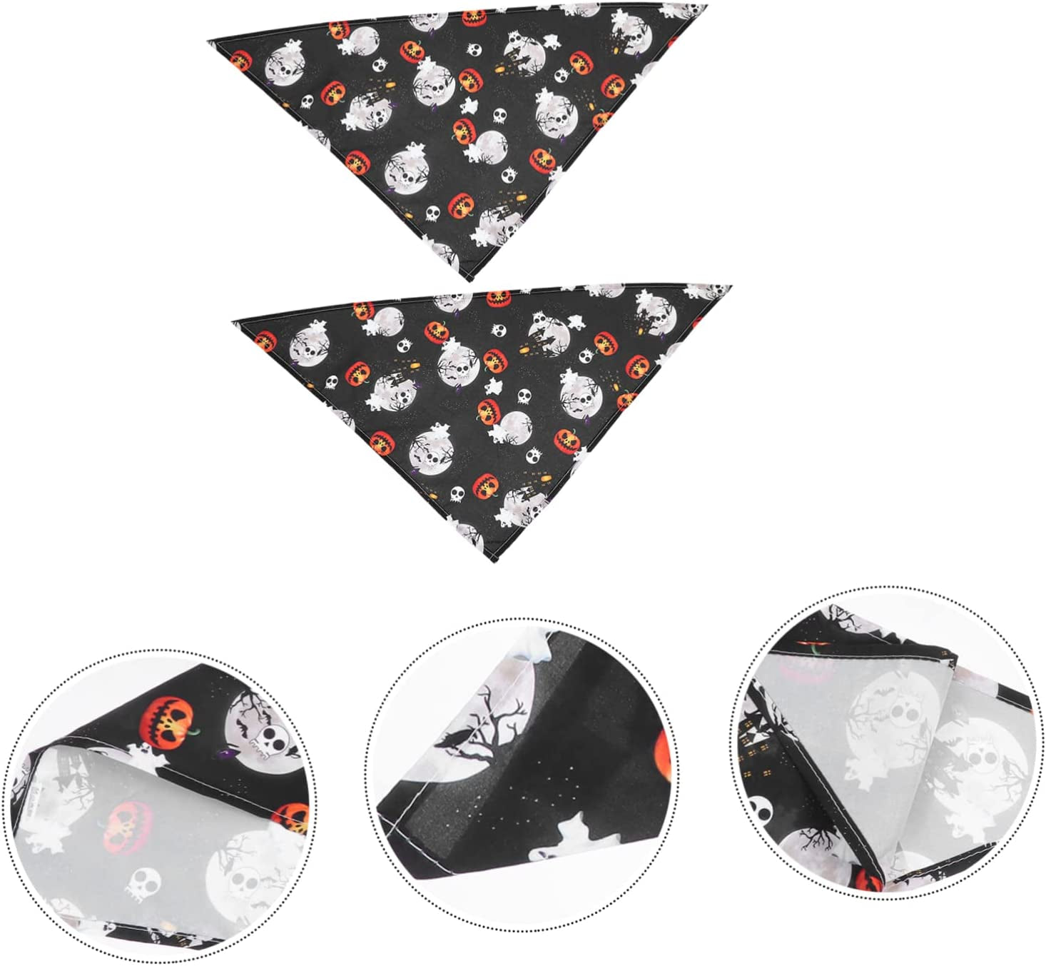 BCOATH 2 Pcs Pet Bib Cosplay Accessories Ghost Towel Pumpkin Cat Scarf Kitten Triangle Bibs Triangle Dog Necktie Dog Kerchief Washable Neckerchief Dog Bandanas Collar Polyester Bibs Animals & Pet Supplies > Pet Supplies > Dog Supplies > Dog Apparel BCOATH   