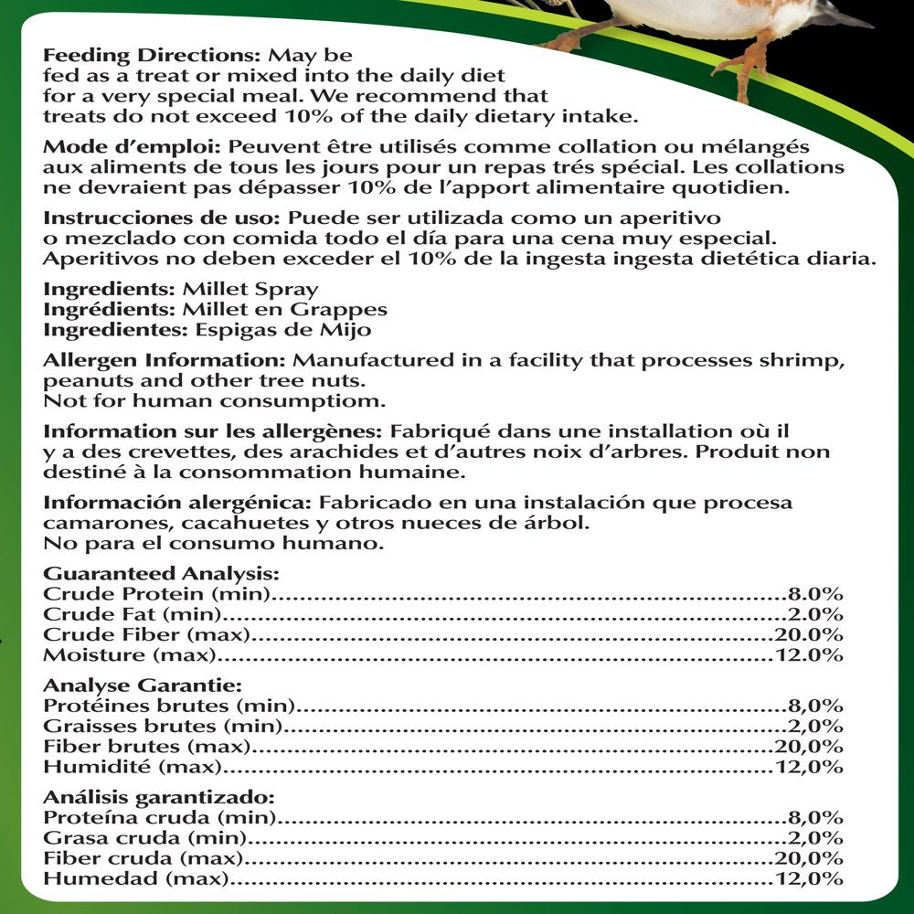 FM Brown Extreme Spray Millet 16 Oz. Animals & Pet Supplies > Pet Supplies > Bird Supplies > Bird Treats FM Browns Sons, Inc   