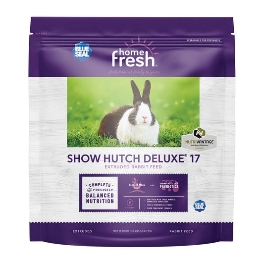 Blue Seal Show Hutch Deluxe Extruded Pellet Rabbit Food 4.5 Lb Resealable Animals & Pet Supplies > Pet Supplies > Small Animal Supplies > Small Animal Food Kent Nutrition Group   