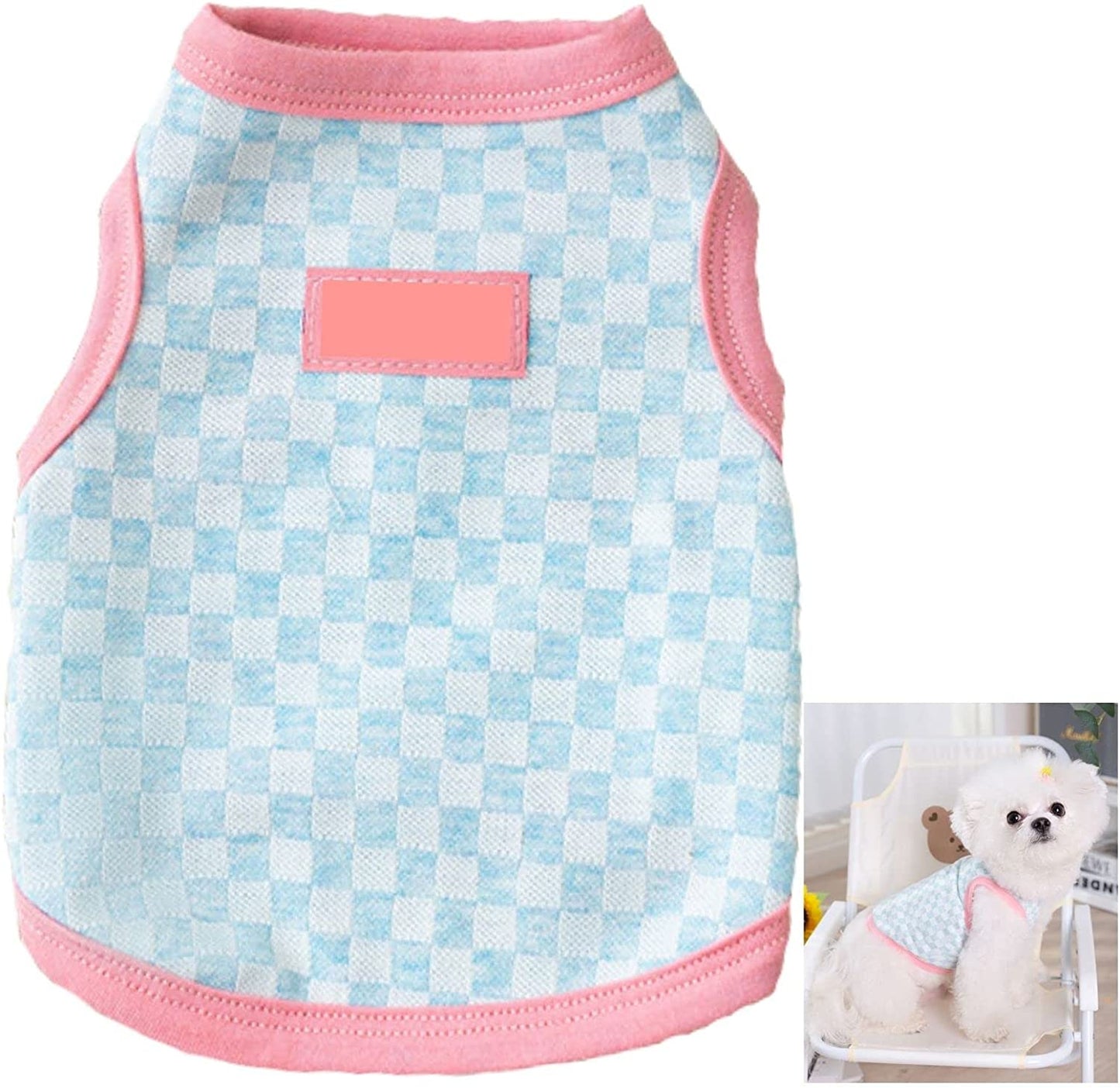 Dog Shirt Shirts for Dog Vest for Small Medium Large Dogs Soft and Light-Weight T Shirts Gift for Puppy Cat Outfit Tank Top Animals & Pet Supplies > Pet Supplies > Dog Supplies > Dog Apparel BIECWIAY Pink Large 