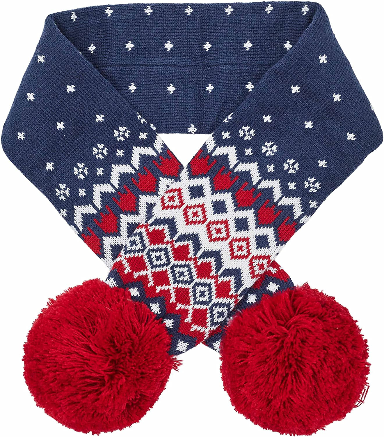 Blueberry Pet 2022/2023 New Christmas Family Scarf for Dog, Holiday Festive Fair Isle Dog Scarf in Navy Blue, Small/Medium Animals & Pet Supplies > Pet Supplies > Dog Supplies > Dog Apparel Blueberry Pet Dog Scarf - Navy Blue X-Large (Pack of 1) 