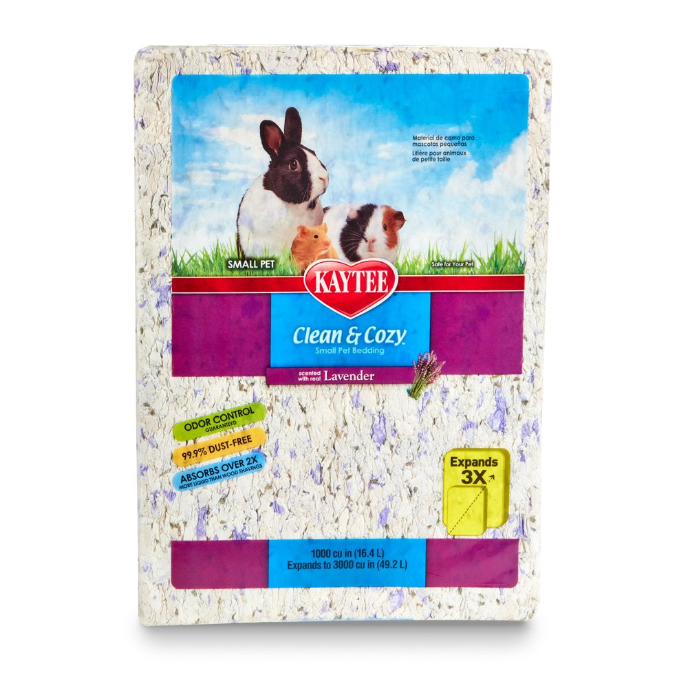 Kaytee Clean & Cozy Lavender Small Animal Pet Bedding 49.2 Liters Animals & Pet Supplies > Pet Supplies > Small Animal Supplies > Small Animal Bedding Central Garden and Pet   