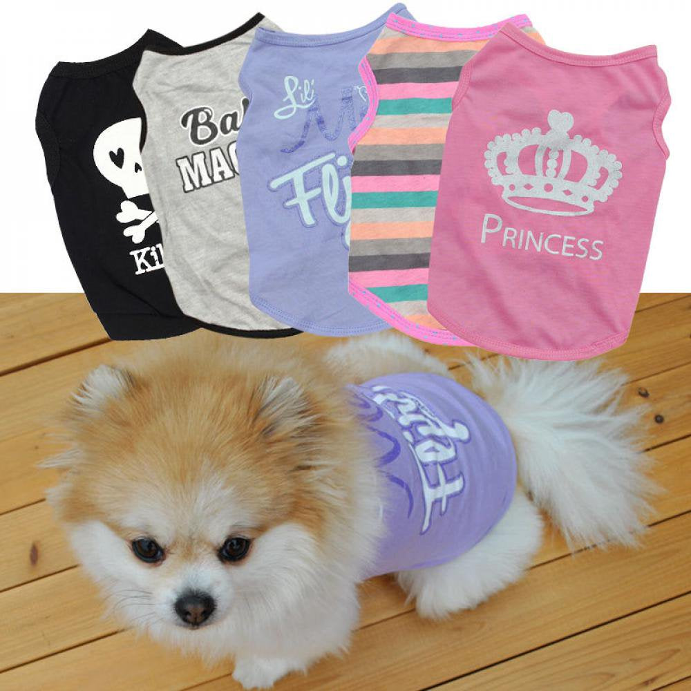 Clearance Summer Pets Puppy Small Dog Cat Pet Clothes Tank Vest T Shirt Apparel Costumes