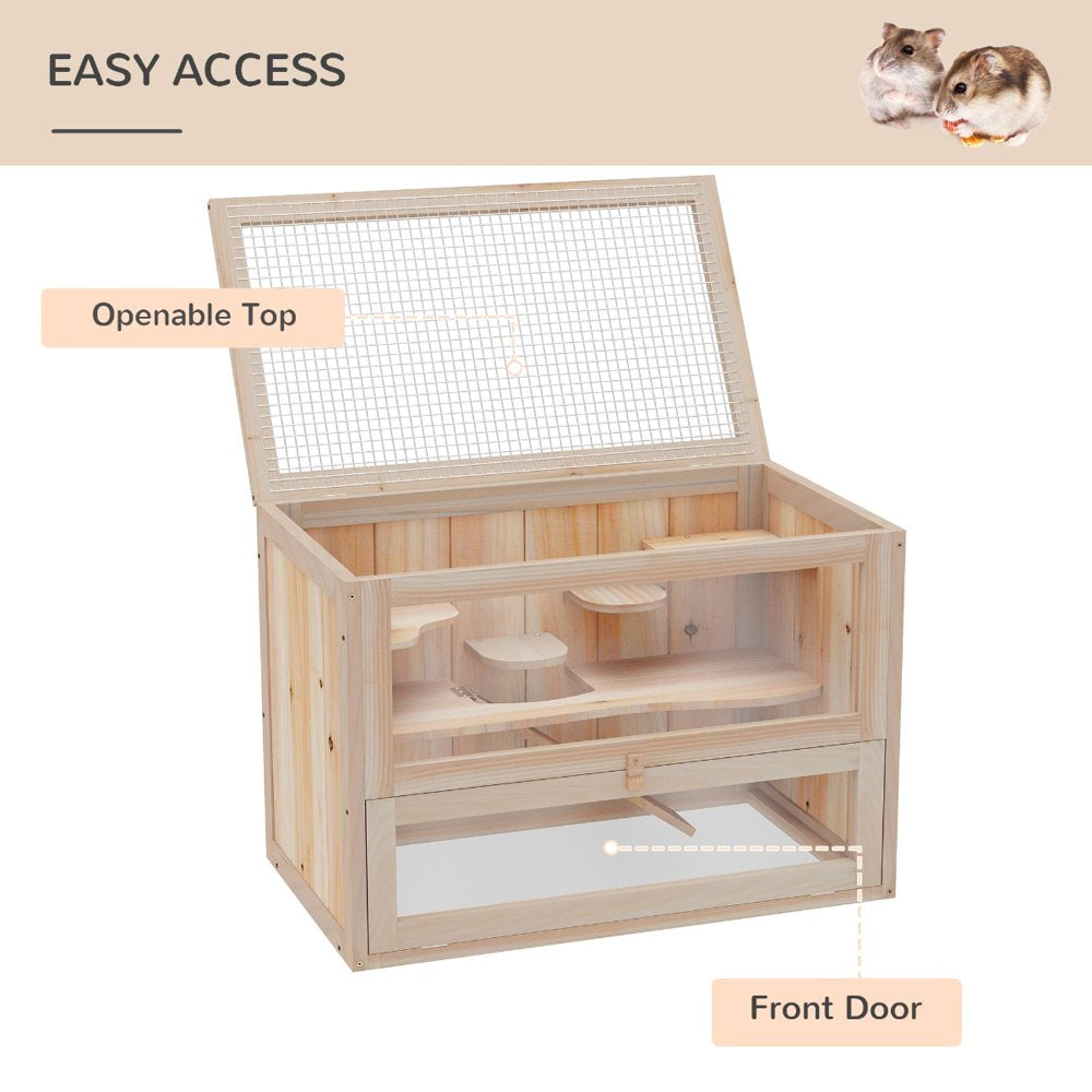 Tomshine 2-Level Hamster Cage & Small Animal Habitat for Rabbits, Guinea Pigs & Chinchillas with Openable Roof & Window Animals & Pet Supplies > Pet Supplies > Small Animal Supplies > Small Animal Habitats & Cages Tomshine   