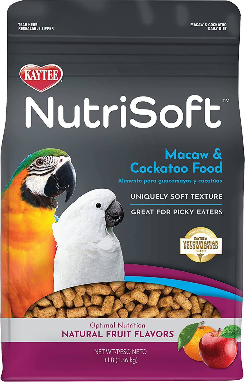 Kaytee Nutri Soft Pet Macaw & Cockatoo Bird Food, 3 Pound Animals & Pet Supplies > Pet Supplies > Bird Supplies > Bird Food '- XMGHTU -   