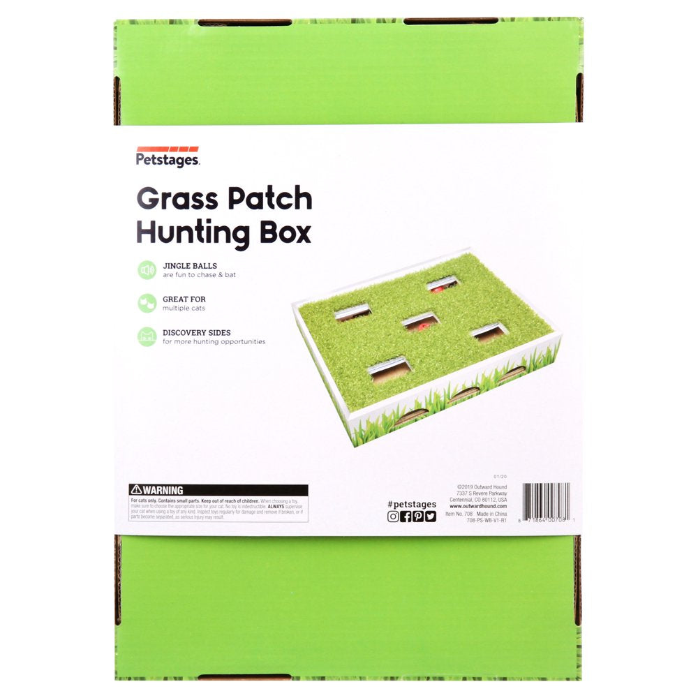 Petstages Grass Patch Hunting Box Interactive Cat Toy, Green, One-Size Animals & Pet Supplies > Pet Supplies > Cat Supplies > Cat Toys Outward Hound Holdings   