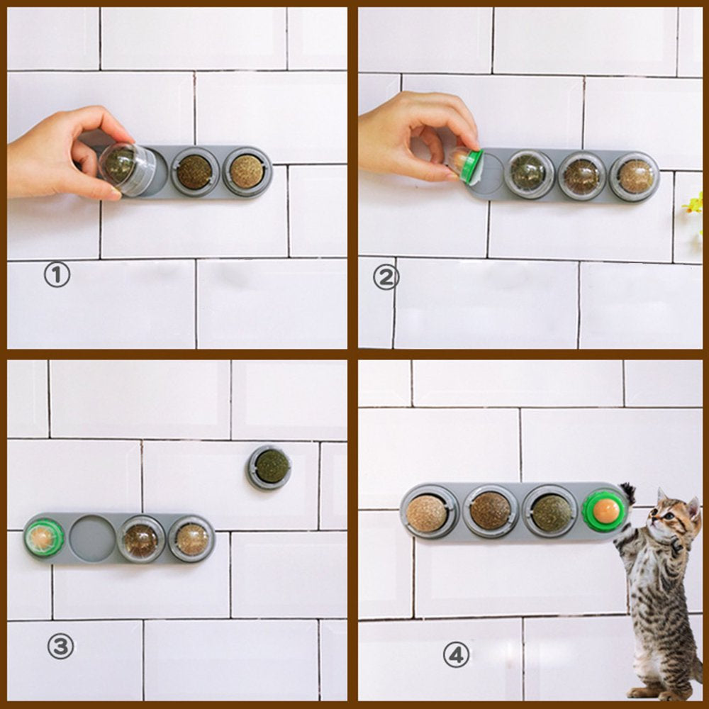Cat Wall Mount Chew Toys Dental Care Chewing for Teeth Cleaning Cat Treat Toys