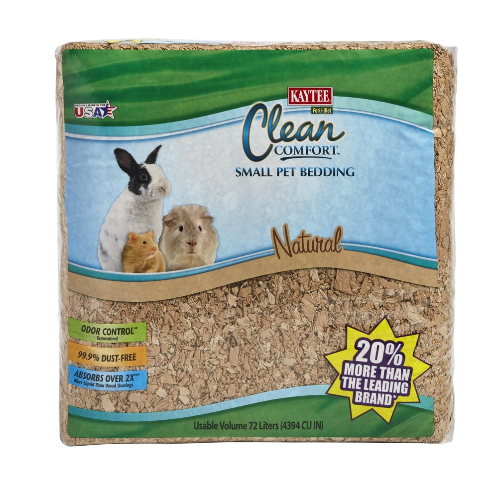 Kaytee Forti-Diet Clean Comfort Small Animal Bedding, Natural 72L Animals & Pet Supplies > Pet Supplies > Small Animal Supplies > Small Animal Bedding Central Garden and Pet 72 L  