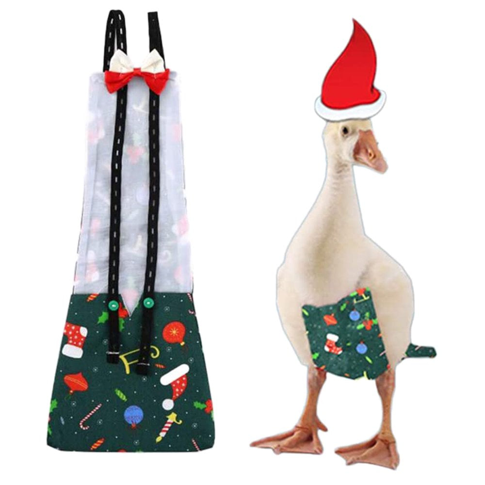 Heroneo Chicken Diaper for Pet Duck Goose or Hens Nappy Poultry Clothes with Bow-Knot Washable Reusable and Adjustable Animals & Pet Supplies > Pet Supplies > Dog Supplies > Dog Diaper Pads & Liners Heroneo   