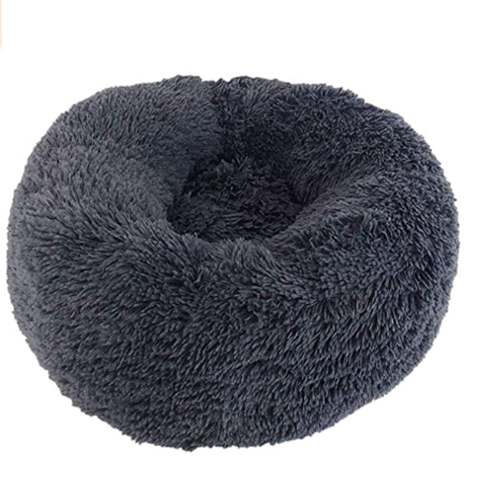 Pudcoco Pet Dog Cat Calming Bed Warm Soft Plush round Cute Nest Sleeping Animals & Pet Supplies > Pet Supplies > Cat Supplies > Cat Beds Pudcoco 70 cm Deep Gray 