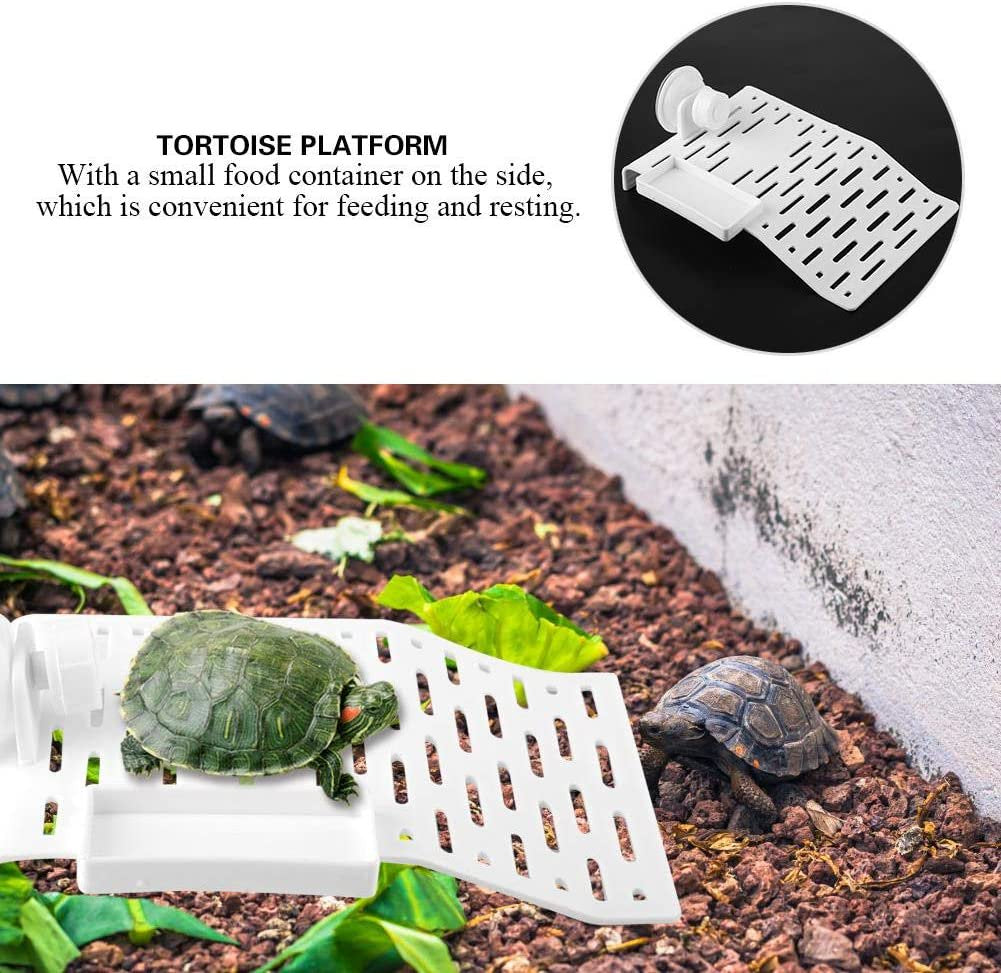 Aquarium Tortoise Platform Turtle Dock Reptile Habitat Floating Island Dock Acrylic Turtle Resting Terrace with Suction Cup for Reptiles and Amphibians Animals & Pet Supplies > Pet Supplies > Small Animal Supplies > Small Animal Habitat Accessories Aroma360   