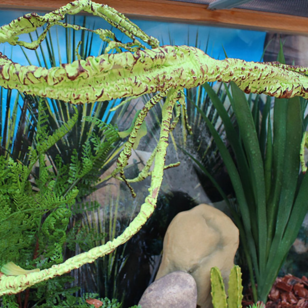 Flexible Plastic Plant Pet Habitat Decoration Reptile Plants Amphibian Geckos Frogs Snake Bendable Jungle Climbing Vine