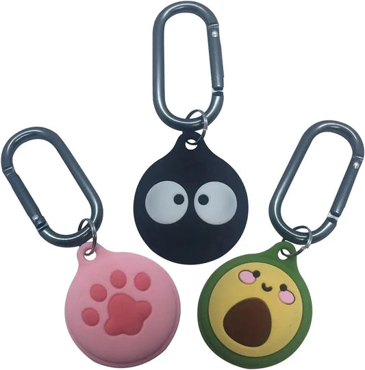 Carrehome 3 Pack Silicone Cases Compatible with Apple Airtag Case, Cute Cartoon Protective Holder for Airtag Keychain,Pet,Luggage,Newest Design Electronics > GPS Accessories > GPS Cases Carrehome   