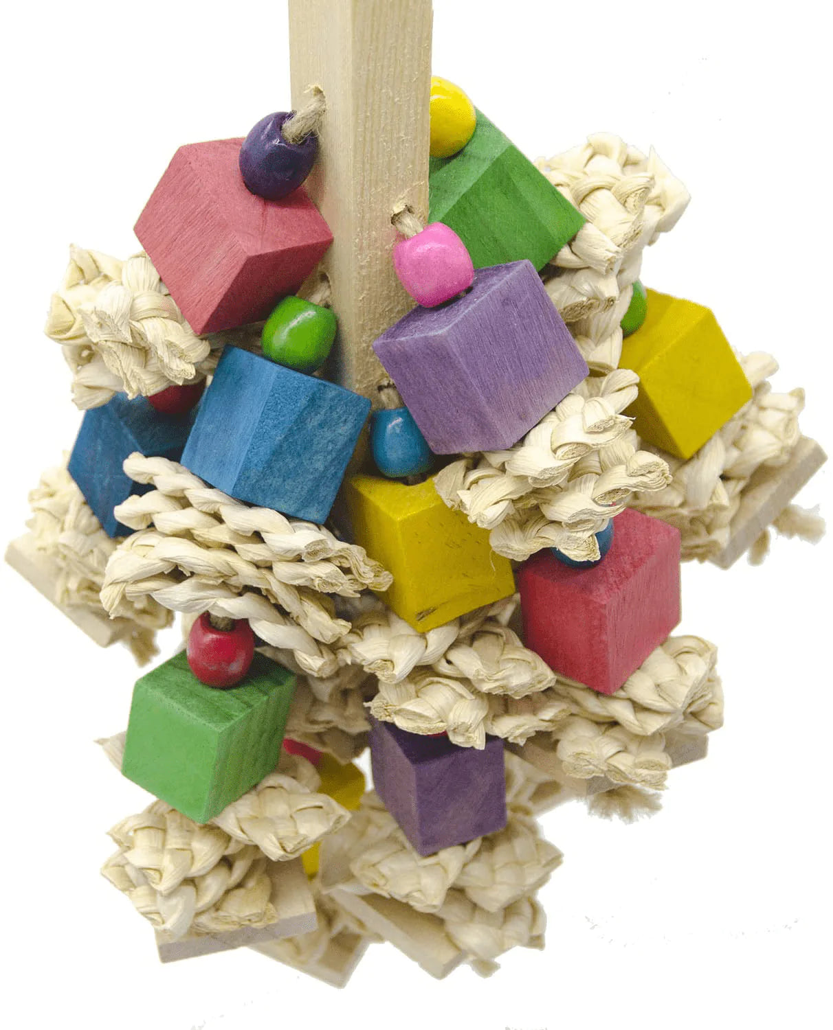 Ebaokuup Large Medium Bird Parrot Chewing Toy - Natural Wooden Parrot Blocks Knots Tearing Toy Bird Cage Bite Toy for African Grey, Macaws Cockatoos, and a Variety of Amazon Parrots Animals & Pet Supplies > Pet Supplies > Bird Supplies > Bird Treats EBaokuup   