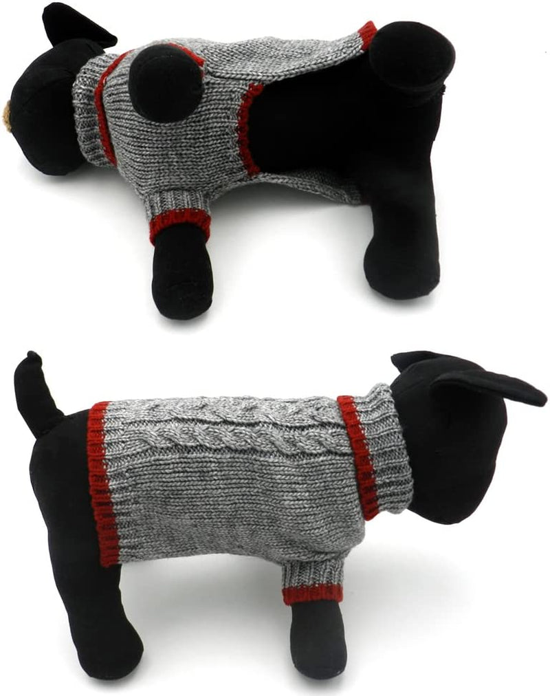 Dofyou 2 Pieces Pet Dog Clothes Knitwear Dog Sweater Soft Thickening Warm Sweater for Dogs Apparel Classic Red and Grey (XL) Animals & Pet Supplies > Pet Supplies > Dog Supplies > Dog Apparel Dofyou   