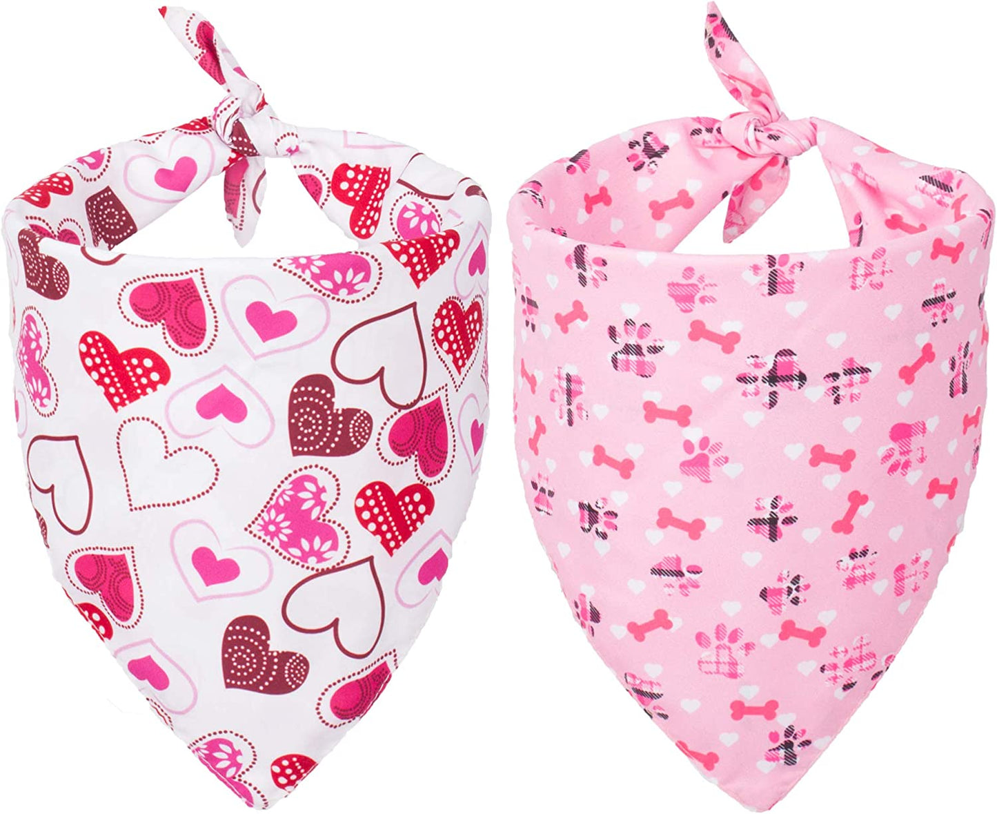 ADOGGYGO Valentine'S Day Dog Bandana Adjustable Reversible Triangle Dog Scarf Pet Bandana for Small Medium Large Dogs Cats Pets Animals & Pet Supplies > Pet Supplies > Dog Supplies > Dog Apparel ADOGGYGO   