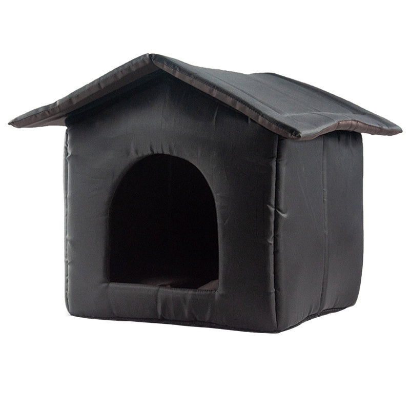 Walbest Pet House,Pet House Waterproof Detachable Oxford Cloth Comfortable Winter Cat Kitten Shelter for Outdoor Animals & Pet Supplies > Pet Supplies > Dog Supplies > Dog Houses Walbest S Black 