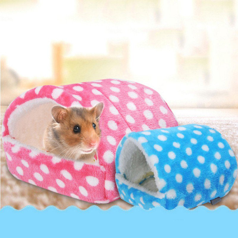 SUPERHOMUSE Cute Small Animal Pet Hamster House Bed Rat Squirrel Guinea Winter Warm Hanging House Cage Hamster Nest