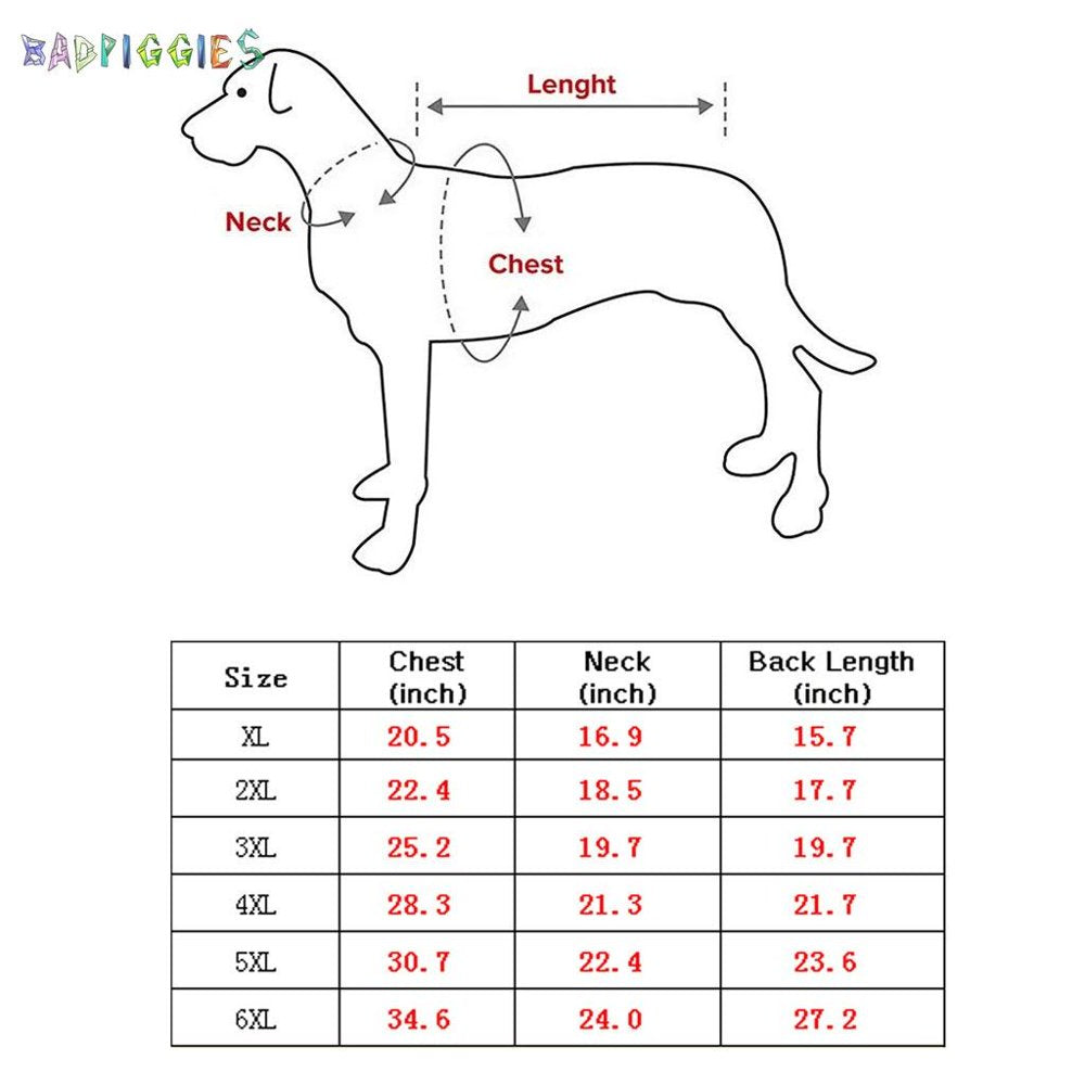 Badpiggies Reflective Dog Coat Winter Jacket, Waterproof Warm Pet Vest Snowsuit Windproof Outdoor Apparel for Medium Large Dogs Walking (XL, Red) Animals & Pet Supplies > Pet Supplies > Dog Supplies > Dog Apparel BadPiggies   