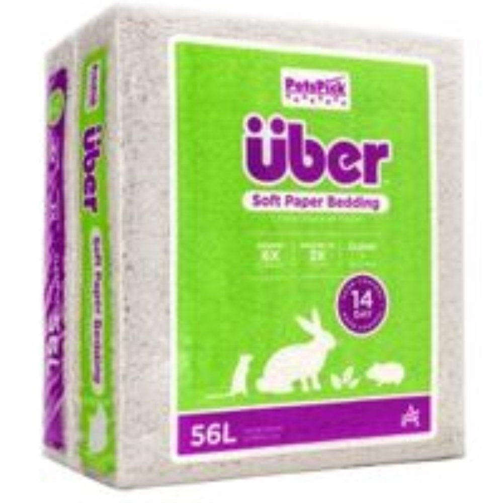 Petspick Uber Soft Paper Pet Bedding for Small Animals, White 56L Animals & Pet Supplies > Pet Supplies > Small Animal Supplies > Small Animal Bedding American Wood Fibers   