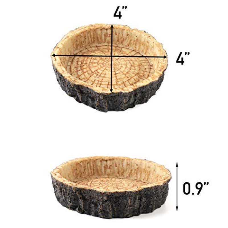 Calpalmy 2 Pack Reptile Food Bowls - Reptile Water and Food Bowls, Novelty Food Bowl for Lizards, Young Bearded Dragons, Small Snakes and More - Made from Non-Toxic, Bpa-Free Plastic Animals & Pet Supplies > Pet Supplies > Reptile & Amphibian Supplies > Reptile & Amphibian Habitat Accessories CalPalmy   