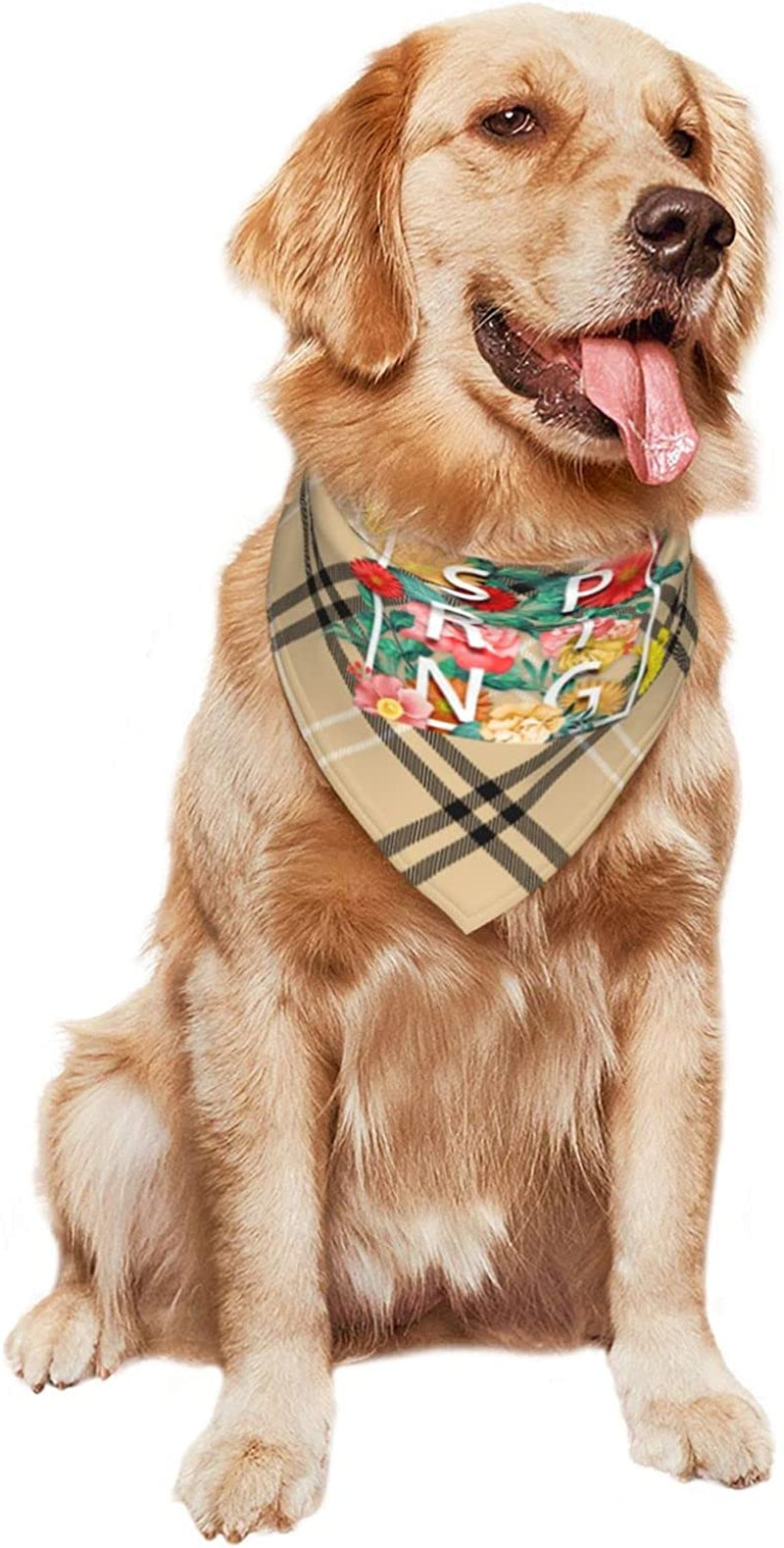 Hello Spring Floral Season Decorative Pet Dog and Cat Decorative Triangle Scarf,Dog Bandana,Breathable and Stain Resistant. Animals & Pet Supplies > Pet Supplies > Dog Supplies > Dog Apparel ZALTAS   