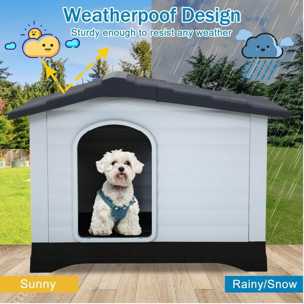 Plastic Dog House for Small Medium Large Dogs, 26 Inch High Large Doghouse Indoor Outdoor Durable Waterproof Pet House with Base Support for Winter Animals & Pet Supplies > Pet Supplies > Dog Supplies > Dog Houses Dog House   