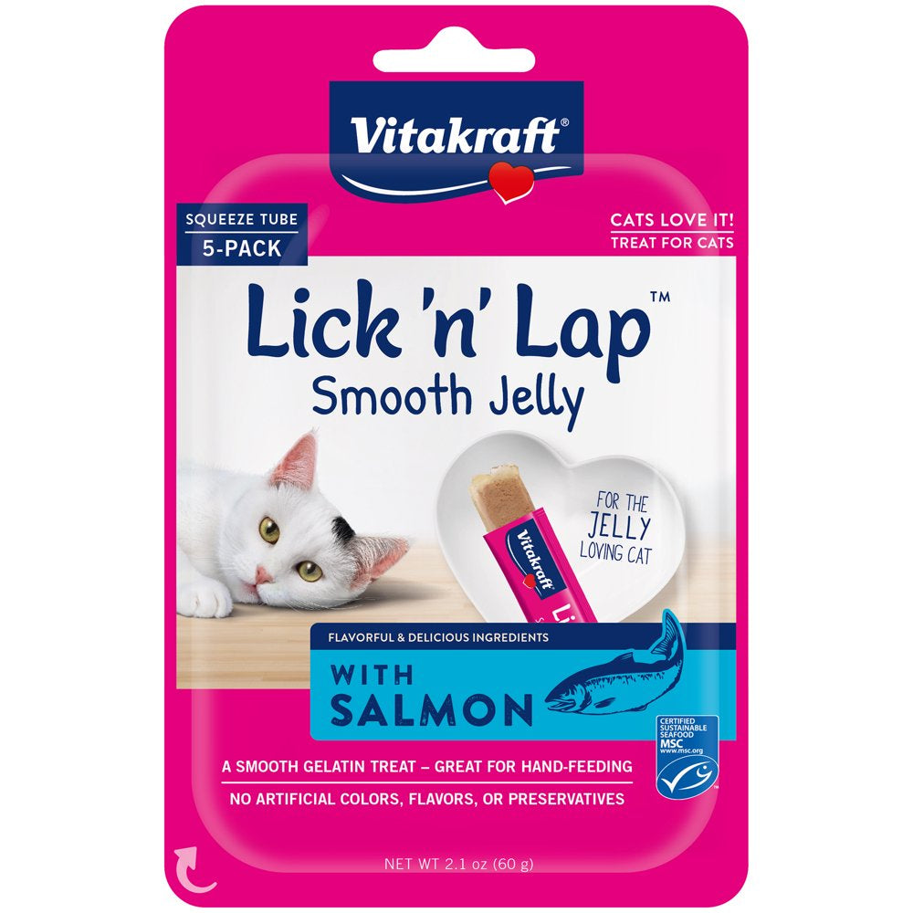 Vitakraft Lick 'N' Lap Smooth Jelly Cat Treat - Salmon Flavor, 20 Pack Animals & Pet Supplies > Pet Supplies > Cat Supplies > Cat Treats Vitakraft   