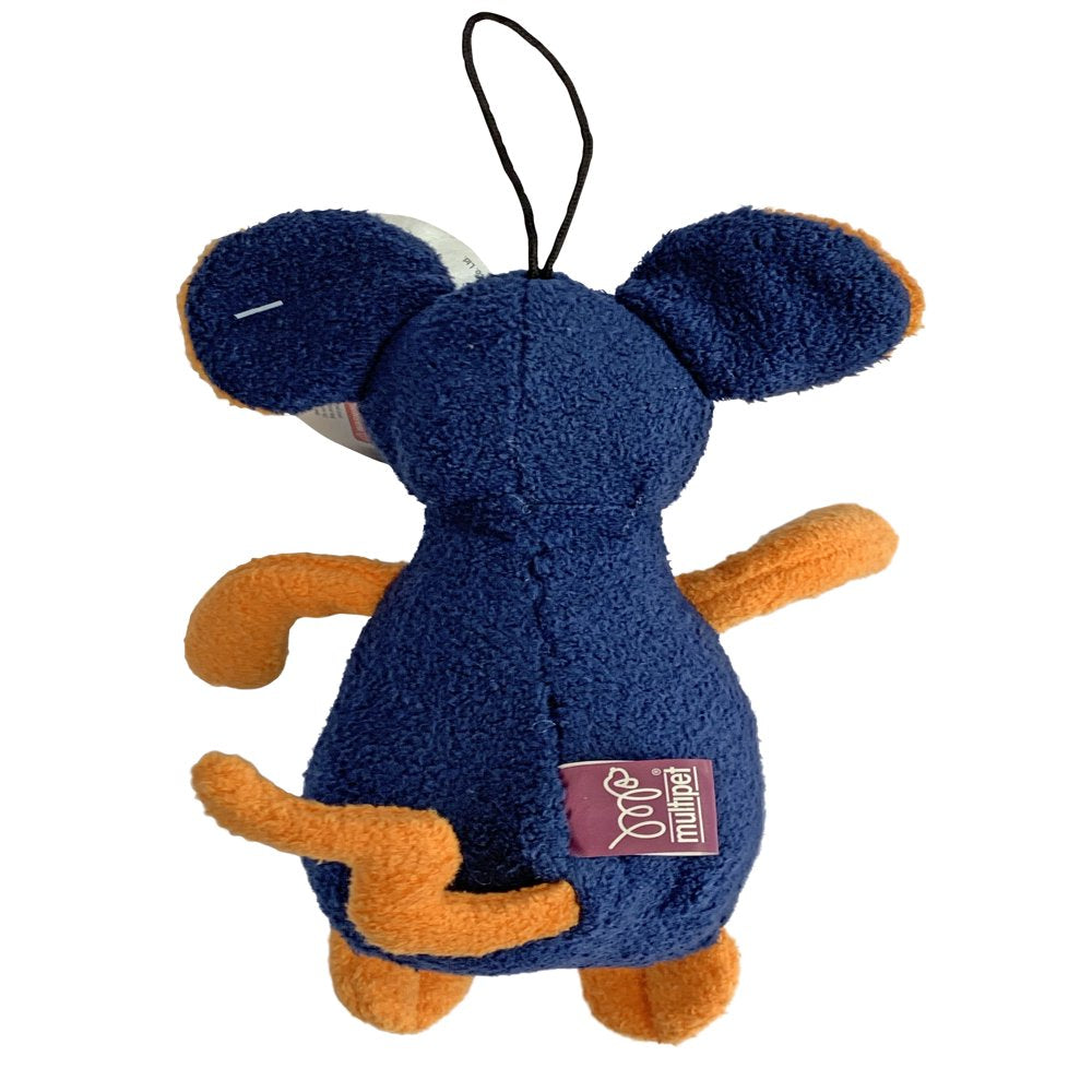 Multipet Deedle Dude Musical Interactive Plush Mouse Dog Toy, 8 Inch