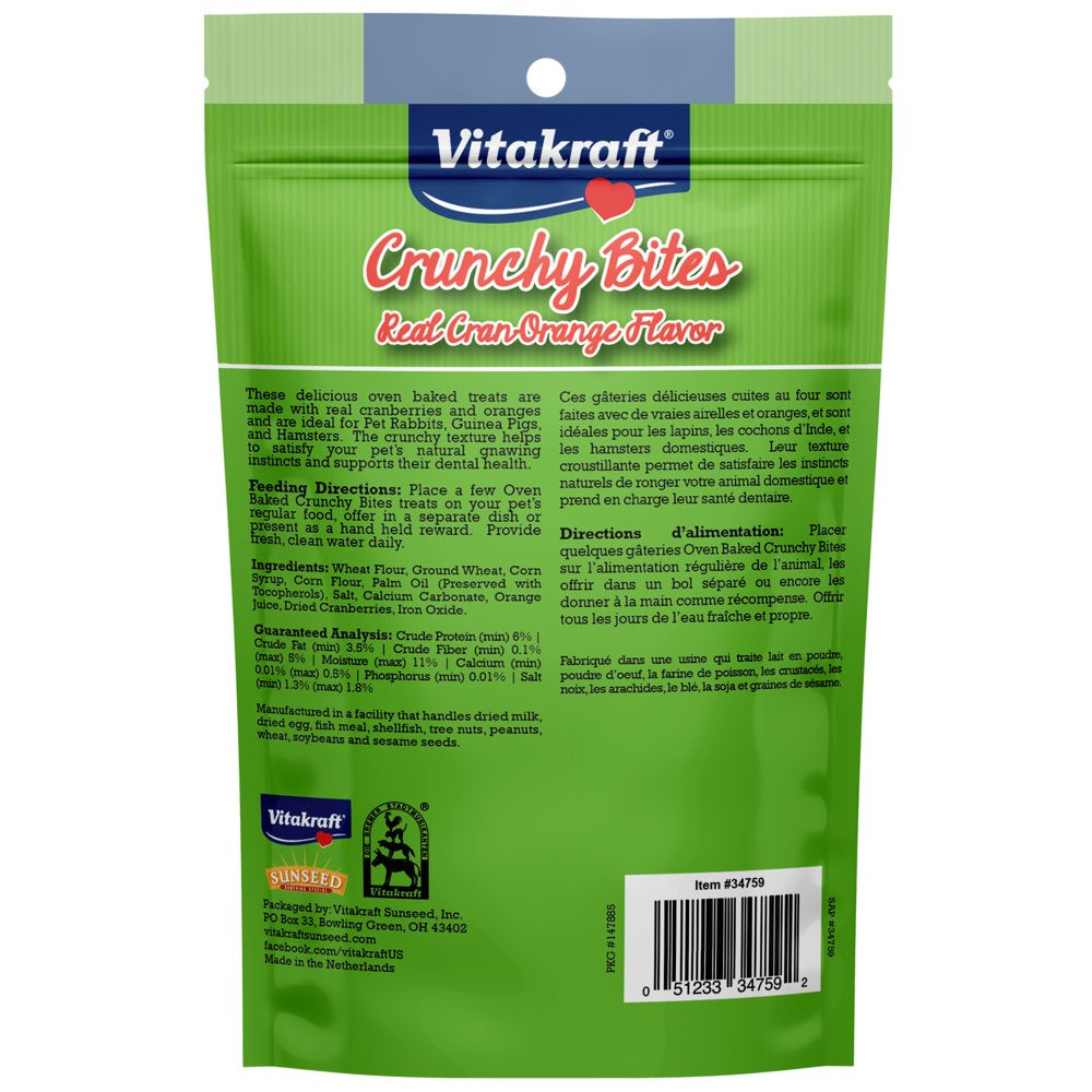 Vitakraft Oven Baked Crunchy Bites - for Pet Rabbits, Chinchillas, Guinea Pigs, and Hamsters Animals & Pet Supplies > Pet Supplies > Small Animal Supplies > Small Animal Treats Vitakraft Sun Seed   
