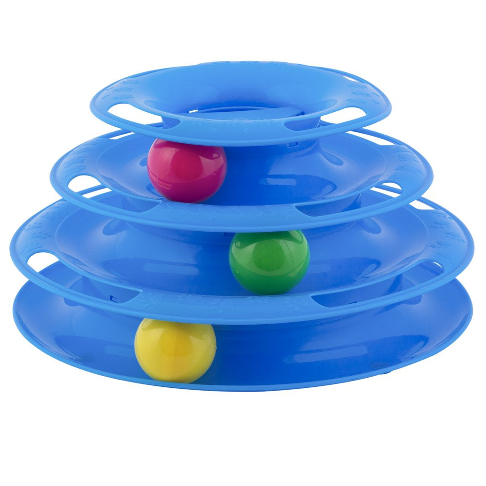 Vibrant Life Triple Chase 3 Tier Tower Interactive Ball Toy for Cats and Kittens Animals & Pet Supplies > Pet Supplies > Cat Supplies > Cat Toys Ourpets   