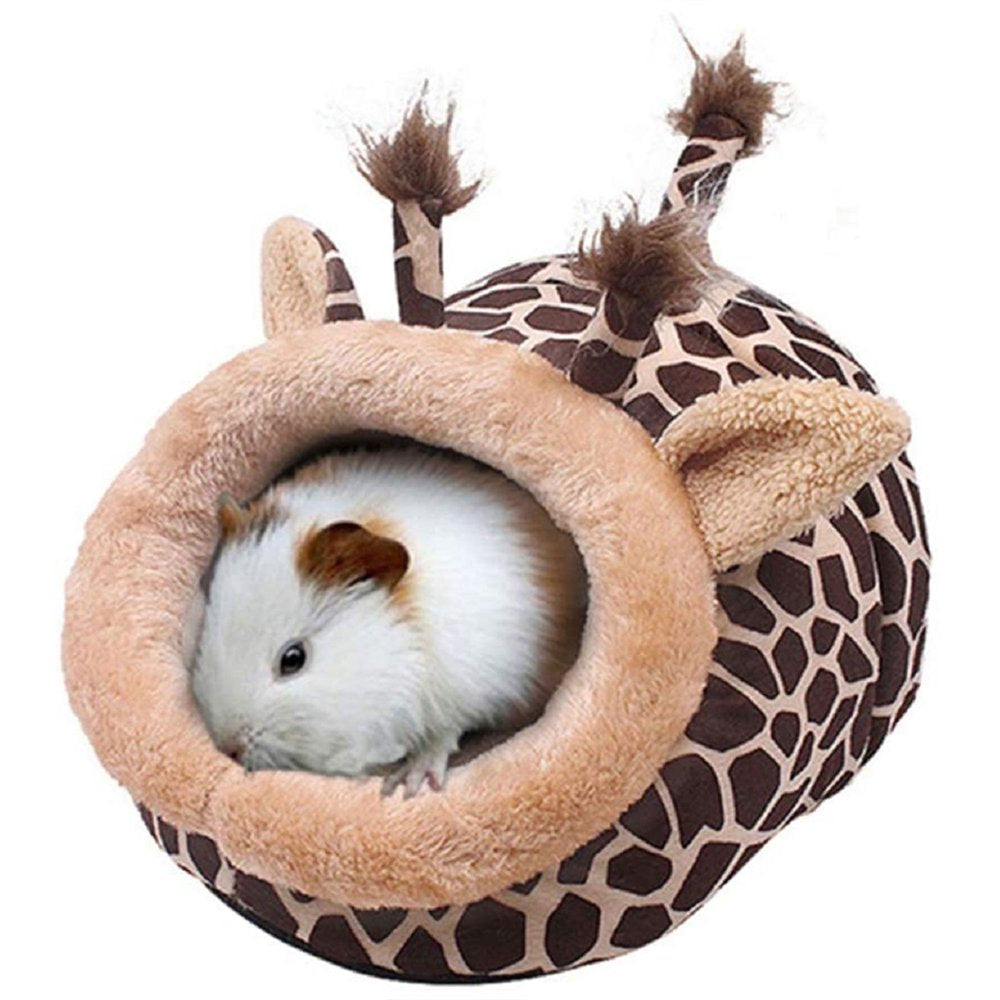 Amshibel Pet Nest Cute Cartoon Animal Shape Small Pet Bed Cage Accessories Habitat Nest for Hamster Hedgehog Guinea Pig