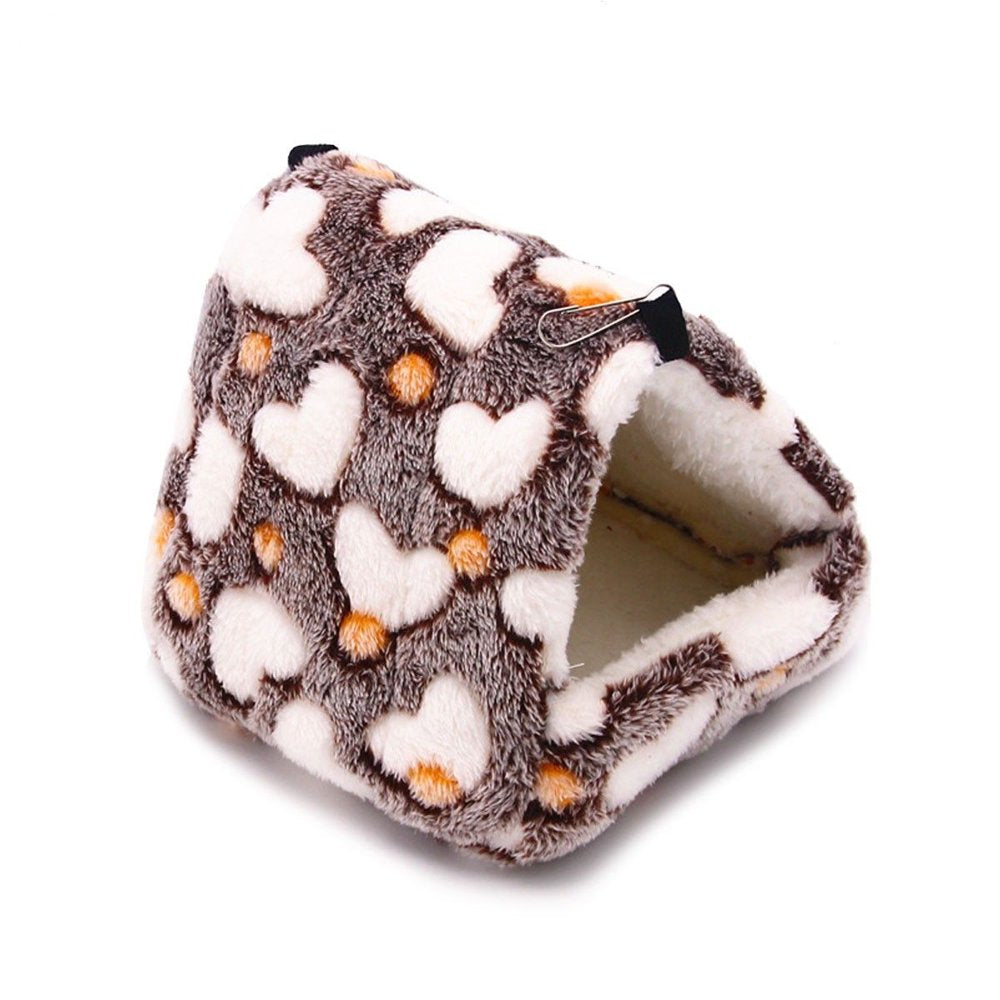 KLZO Warm Guinea Pig Bed Soft Hamster Hammock, Hamster Fideout Ferret Hammock Mat for Small Animals Bed Hamster Accessories(Coffee, M) Animals & Pet Supplies > Pet Supplies > Small Animal Supplies > Small Animal Bedding KLZO   