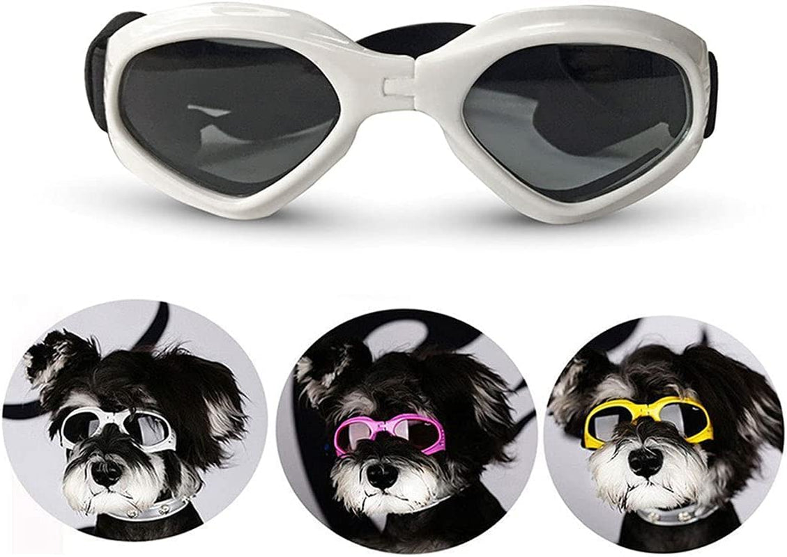 LECONPET Small Dog Sunglasses Waterproof Windproof UV Protection Pet Sunglasses Dog Goggles for Doggy Puppy Cat (Red) Animals & Pet Supplies > Pet Supplies > Dog Supplies > Dog Apparel Shanghai Leichen Pet Products CO., Ltd. White  