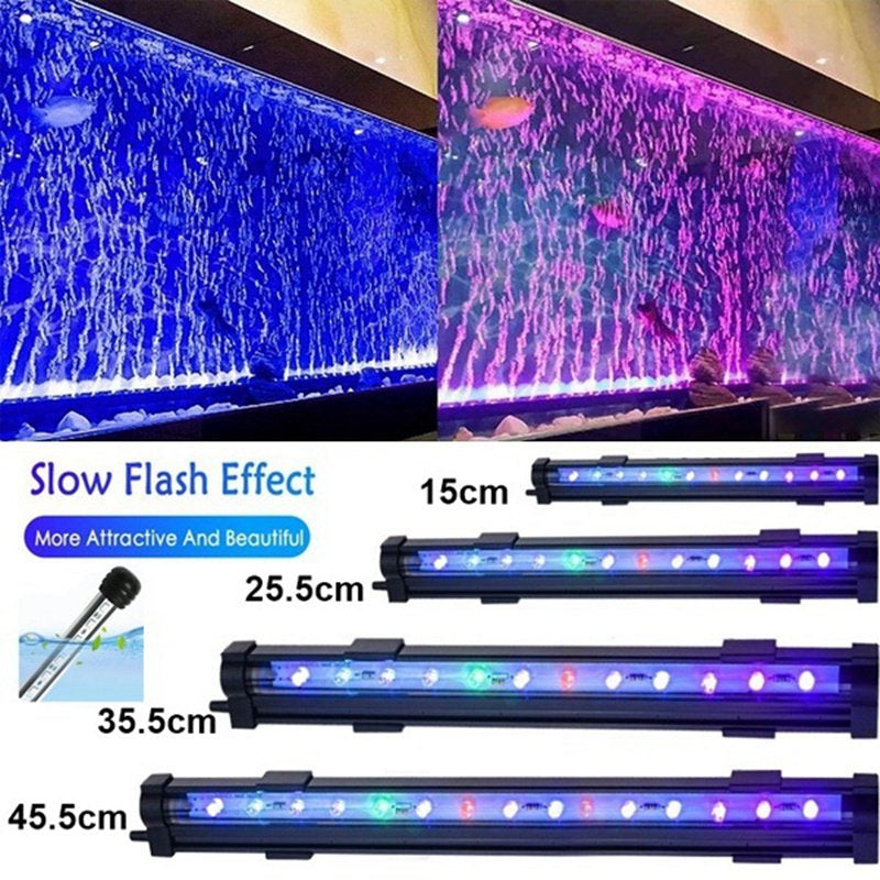 Growment 15Cm Waterproof LED Fish Tank Light Waterproof Aquarium Lights Multicolor Submersible Lamp(No Oxygen Pump)-Us Plug Animals & Pet Supplies > Pet Supplies > Fish Supplies > Aquarium Lighting 464443A3   