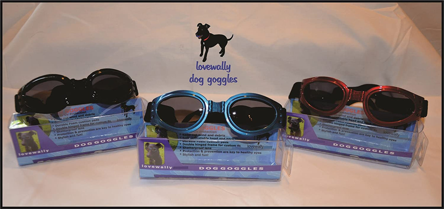 Lovewally Dog Goggles Red Sunglasses Shatterproof and 100& UV Protection Animals & Pet Supplies > Pet Supplies > Dog Supplies > Dog Apparel LoveWally   