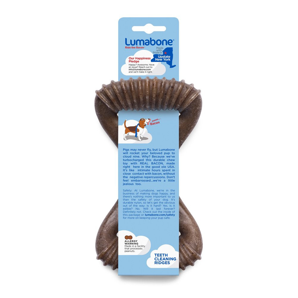 Lumabone Real Bacon Durable Dental Dog Chew Toy, Medium Animals & Pet Supplies > Pet Supplies > Dog Supplies > Dog Toys Lumabone   