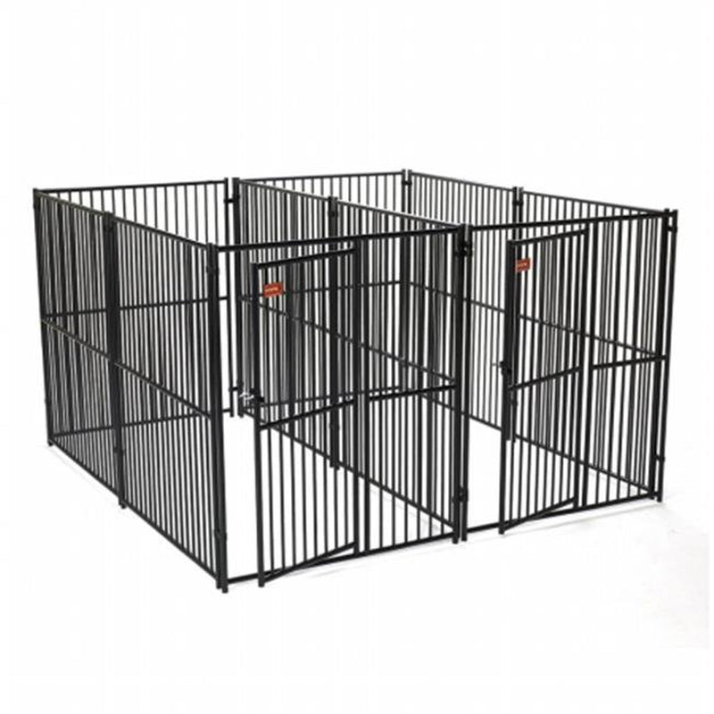 Lucky Dog European Style 2 Run Modular Kennel with Common Wall Animals & Pet Supplies > Pet Supplies > Dog Supplies > Dog Kennels & Runs Jewett Cameron Company   