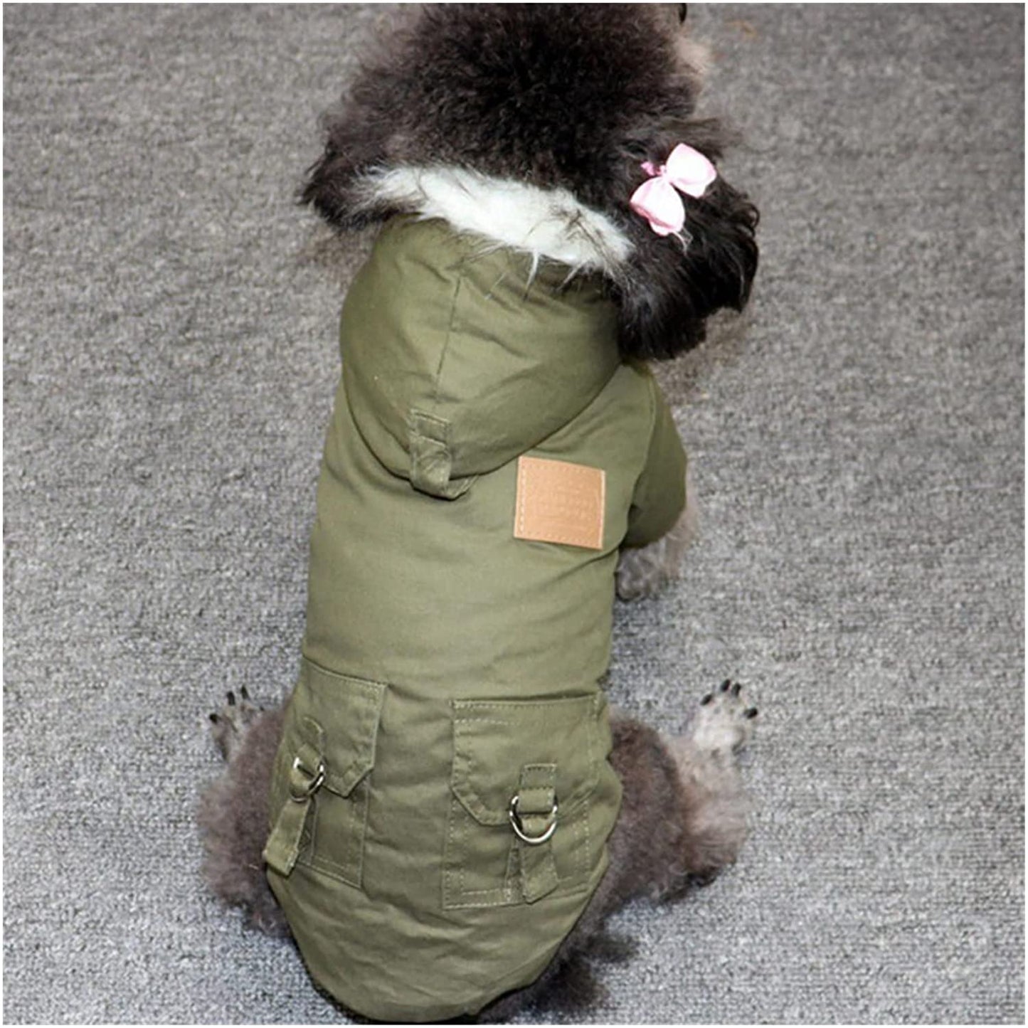 Dog Clothes Warm Puppy Jacket Coat for Small Medium Dog Clothes Hoodie Pets Clothing (Color : Khaki, Size : 2XL) Animals & Pet Supplies > Pet Supplies > Dog Supplies > Dog Apparel keffiyeh   