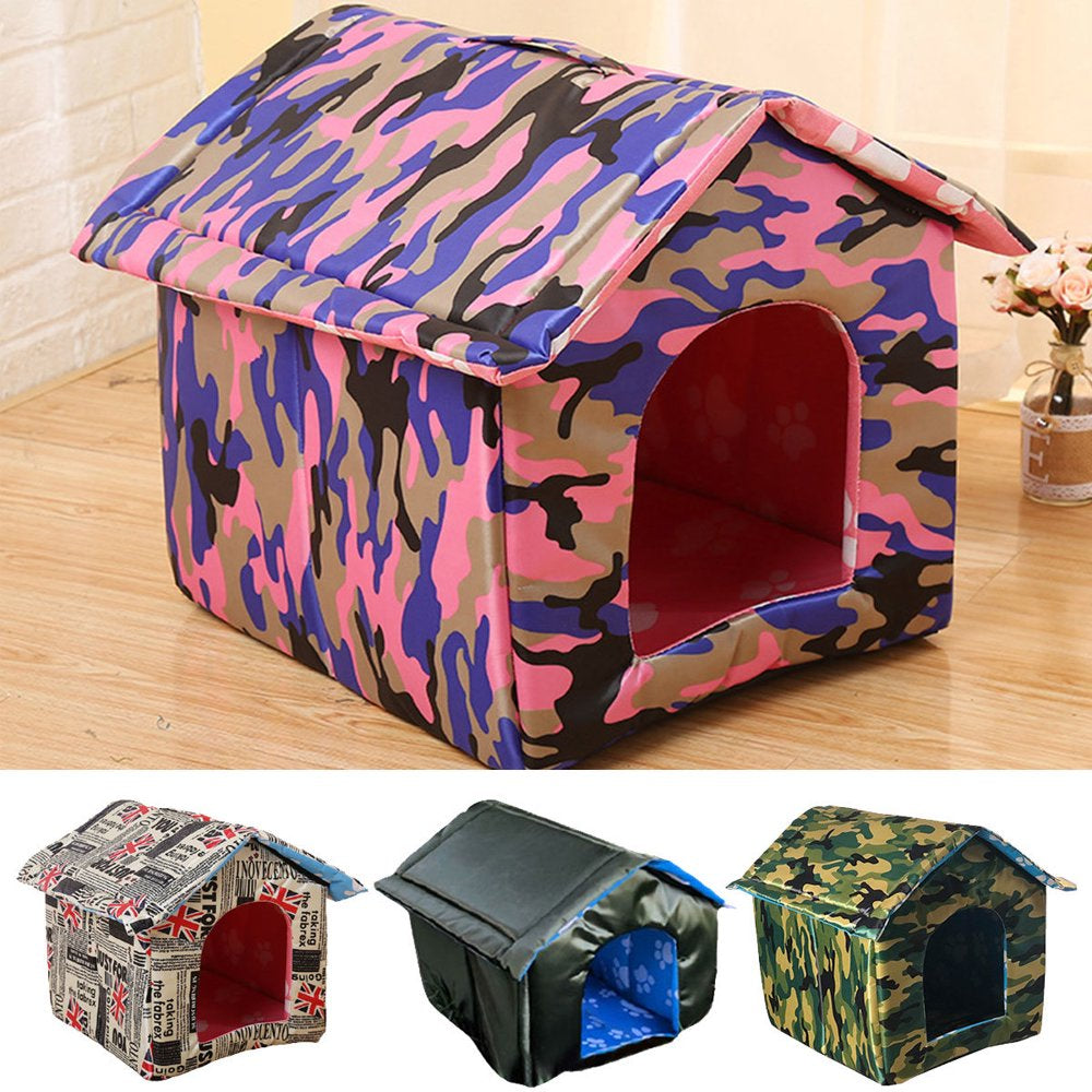 Pet Enjoy Dog House Kennel,Camouflage Weather & Water Resistant Foldable Dog House,Detachable Outdoor Dog Cat Pet Kennel Easy Assembly Animals & Pet Supplies > Pet Supplies > Dog Supplies > Dog Houses Pet Enjoy M Camouflage Green 