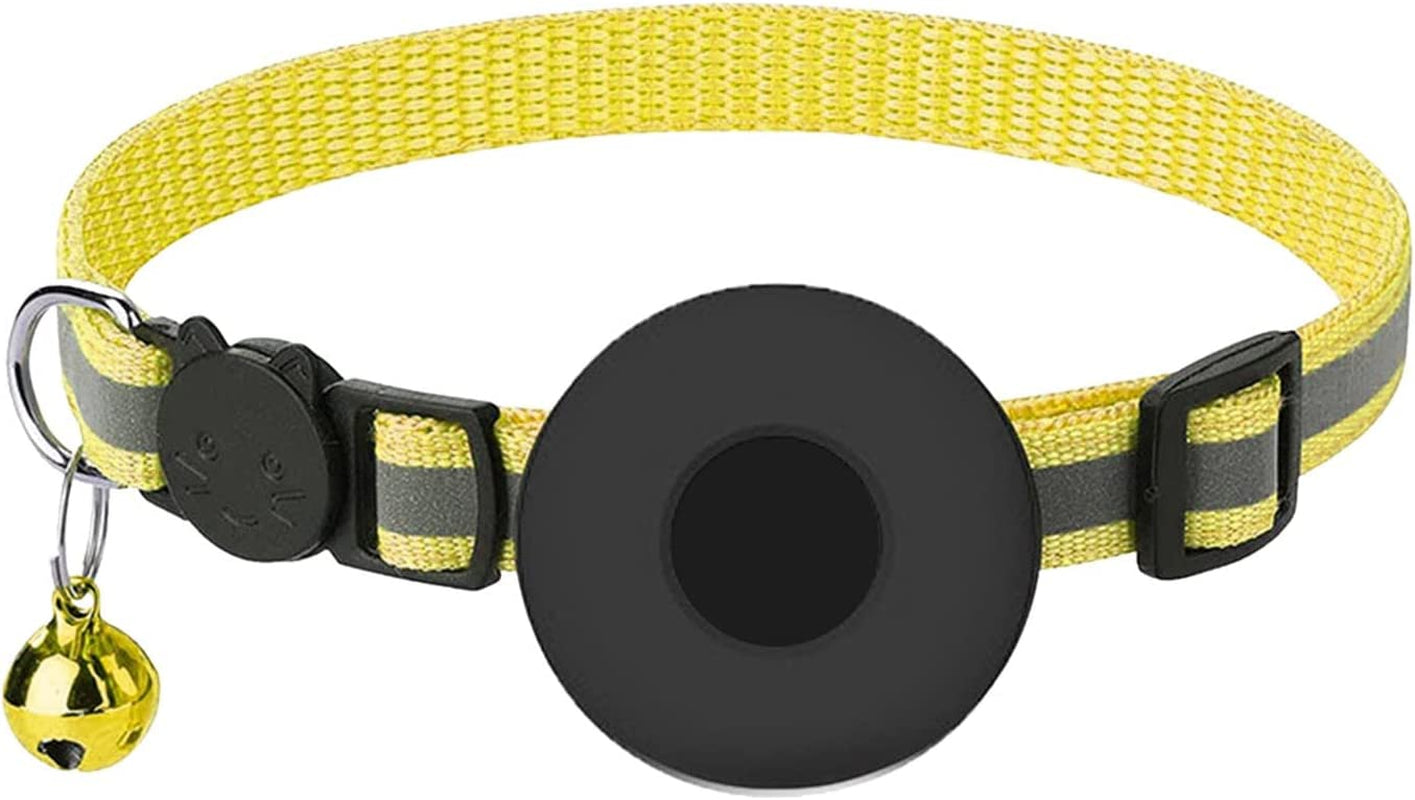 Dog Collars with Bow Ties Cat Collar with Breakaway Bell Reflective Adjustable Strap Collar with Holder 1 CM in Width Animals & Pet Supplies > Pet Supplies > Dog Supplies > Dog Apparel HonpraD Yellow One Size 