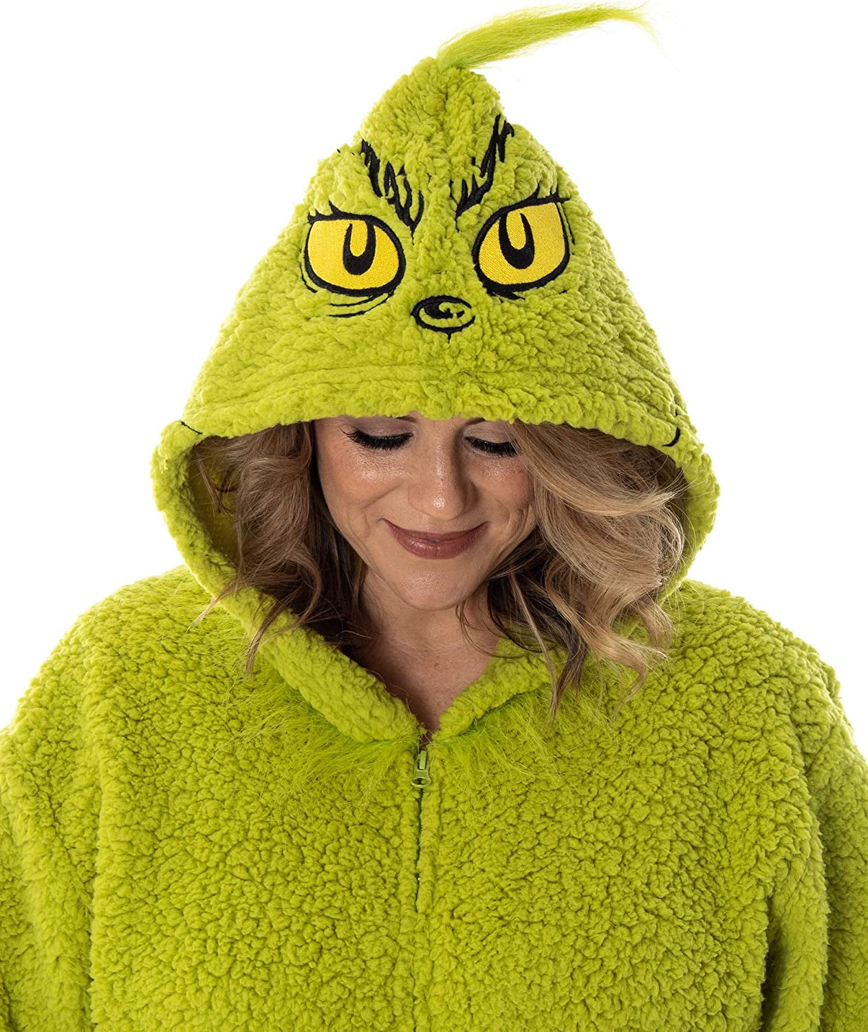 Dr. Seuss the Grinch Who Stole Christmas Matching Family Costume Pajama Sherpa Union Suit - Adult, Child, Toddler, Pets Animals & Pet Supplies > Pet Supplies > Dog Supplies > Dog Apparel Seven Times Six   