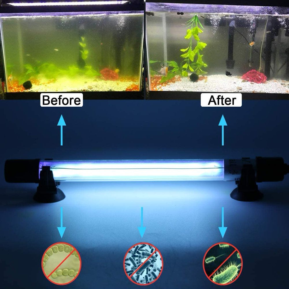 Aquarium Clean Light Submersible Waterproof Lamp Water Clean Green Algae Clear for Fish Tank Pond 11W (HUV-11) Animals & Pet Supplies > Pet Supplies > Fish Supplies > Aquarium Lighting Coospider   