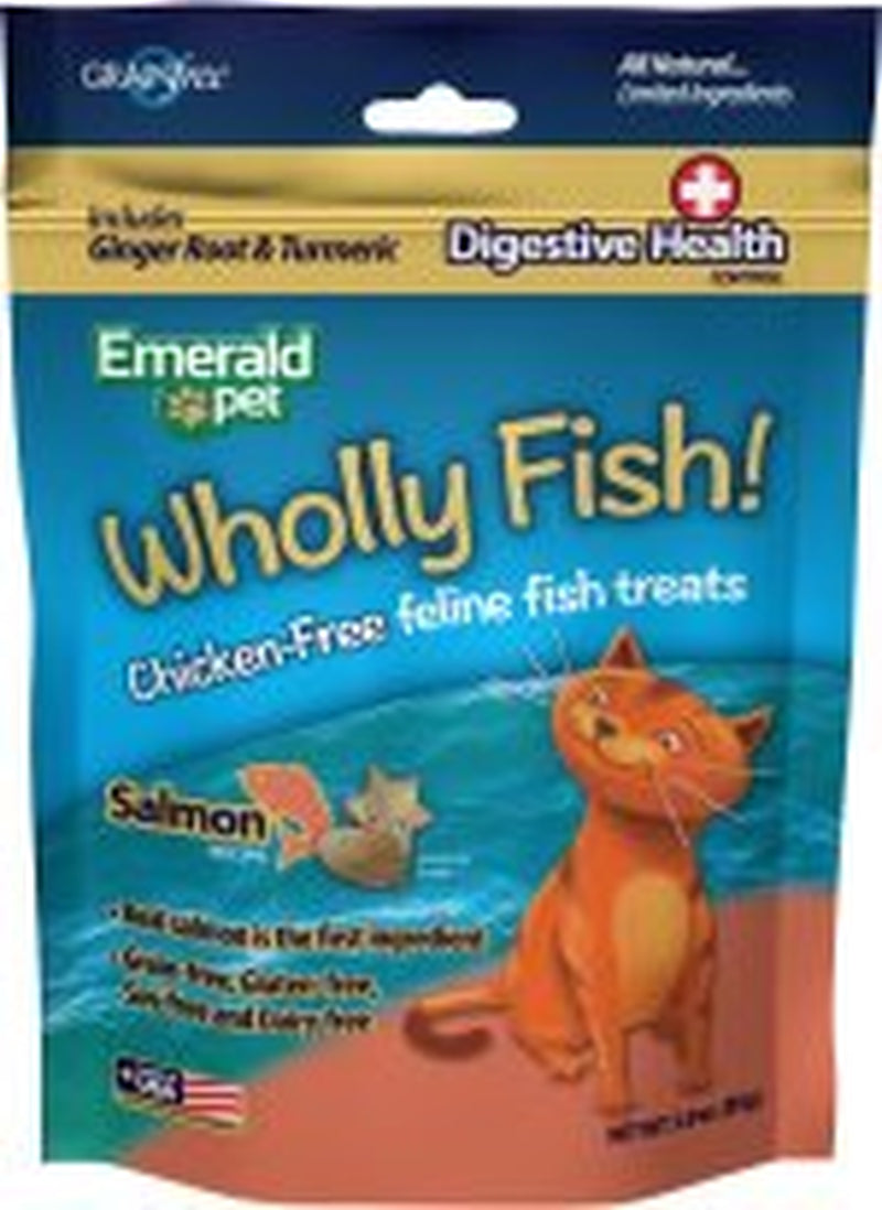 Emerald Pet Wholly Fish! Digestive Health Cat Treats Salmon Recipe Animals & Pet Supplies > Pet Supplies > Cat Supplies > Cat Treats Emerald Pet   