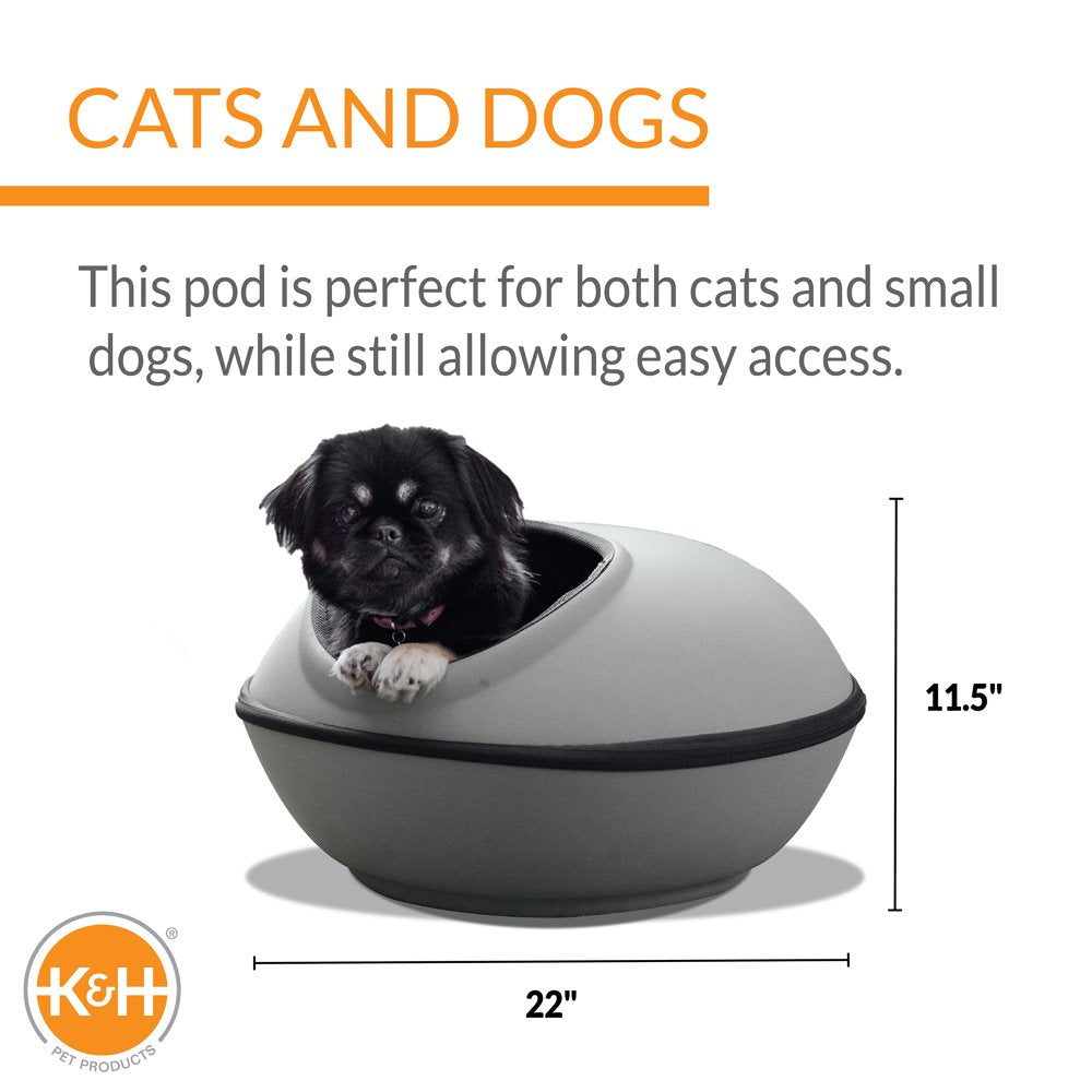 K&H Pet Products Mod Dream Pod Cat Bed, Gray/Black Animals & Pet Supplies > Pet Supplies > Cat Supplies > Cat Beds K&H Pet Products   